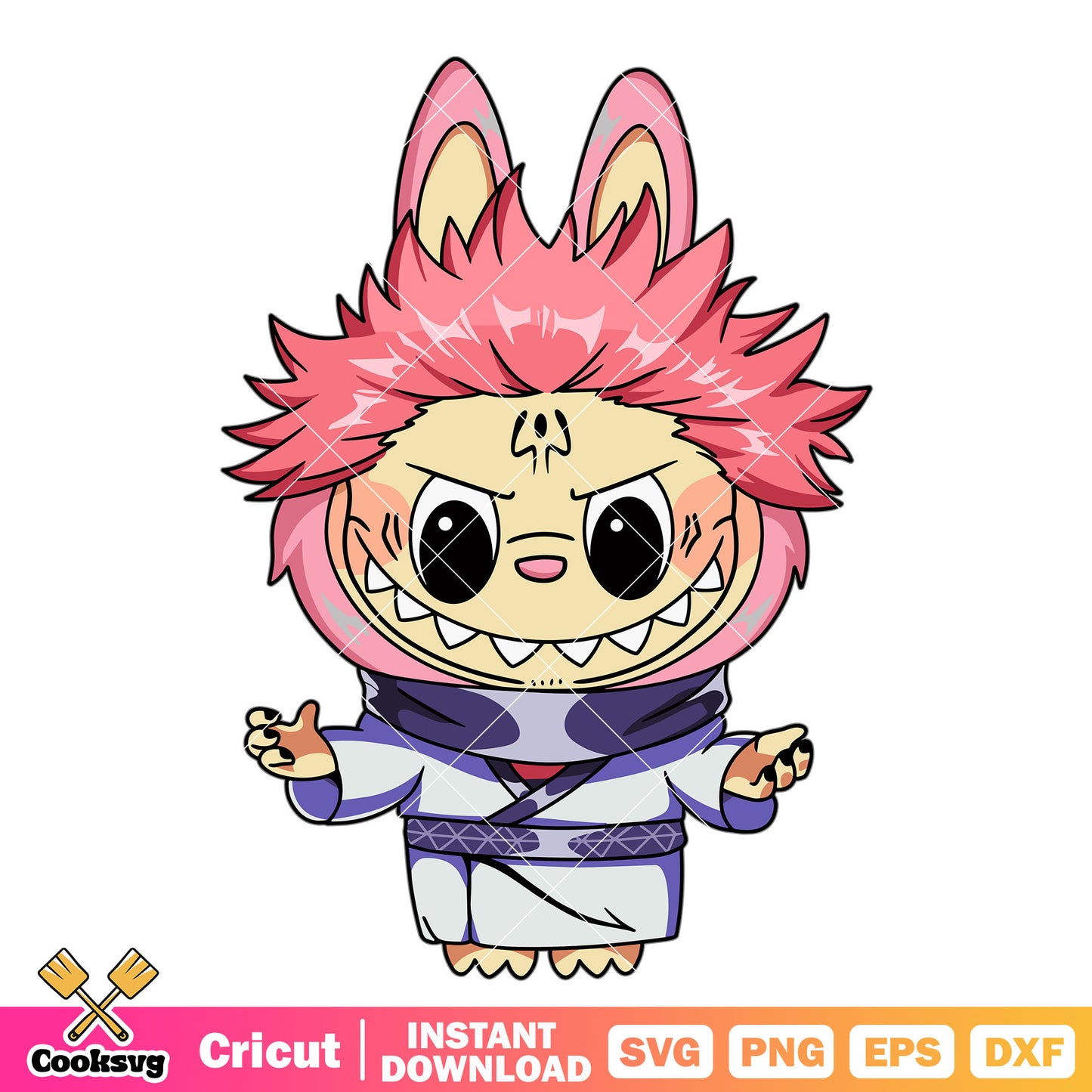 Labubu sukuna costume svg, jjk sukuna svg, labubu near me svg