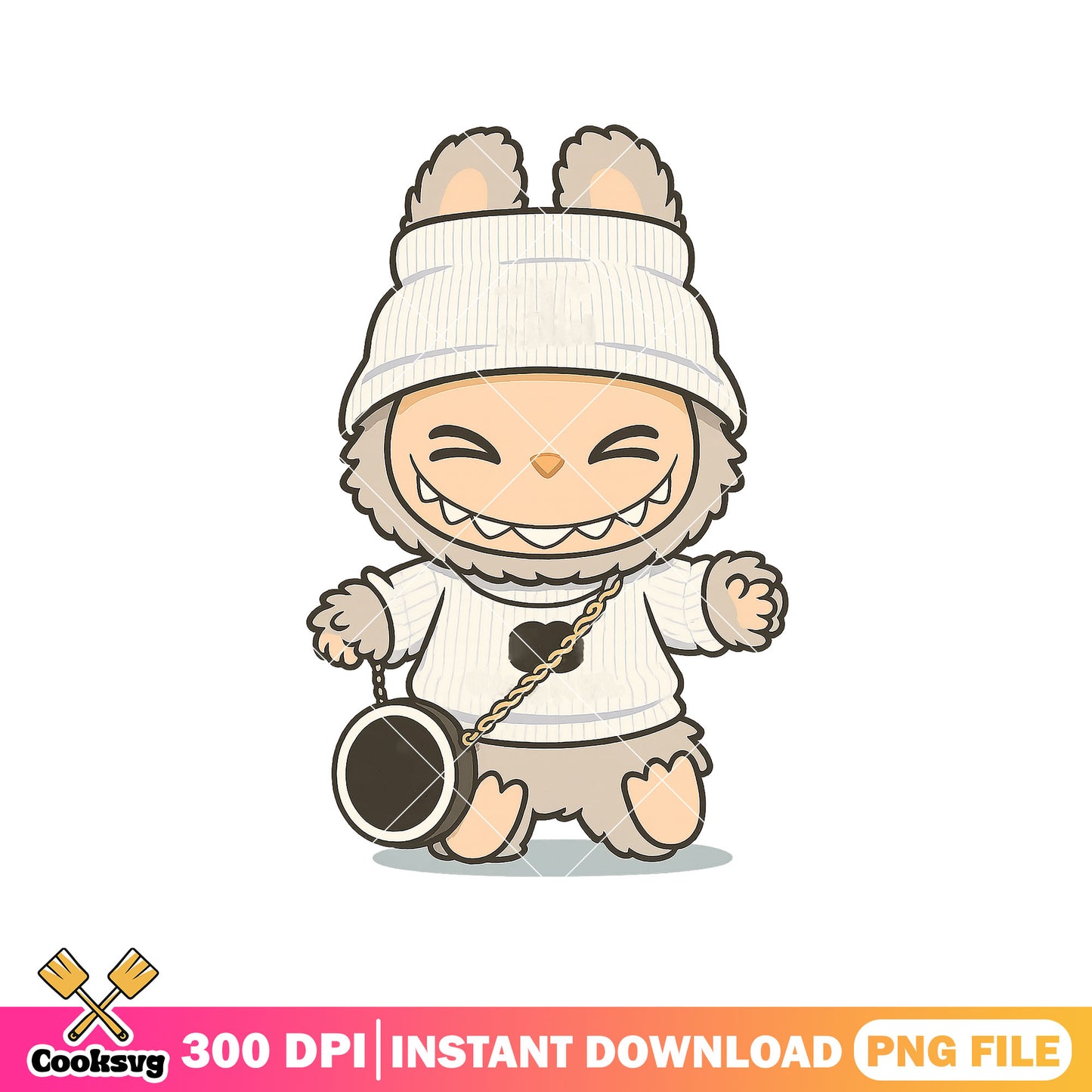 Labubu white hoodie png, labubu white png, labubu costumes png