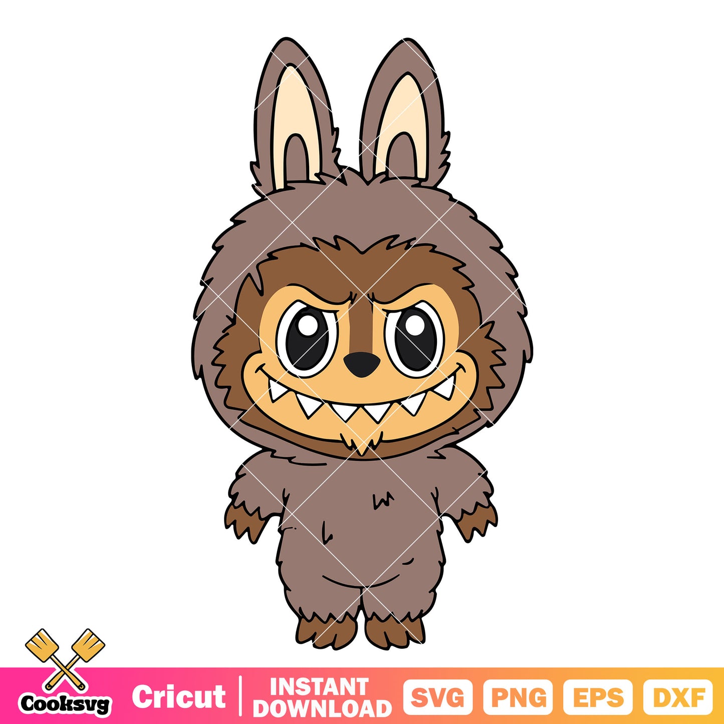 Labubu wolf costume svg, labubu costume svg, halloween labubu svg