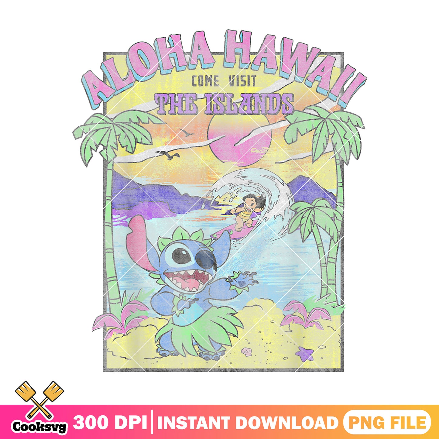 Lilo stitch aloha hawaii png, lilo and stitch hawaii png, cute stitch png