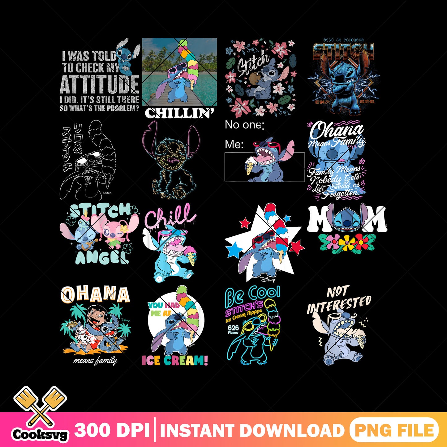 Lilo stitch quote png bundle, lilo and stitch png, stitch quotes png
