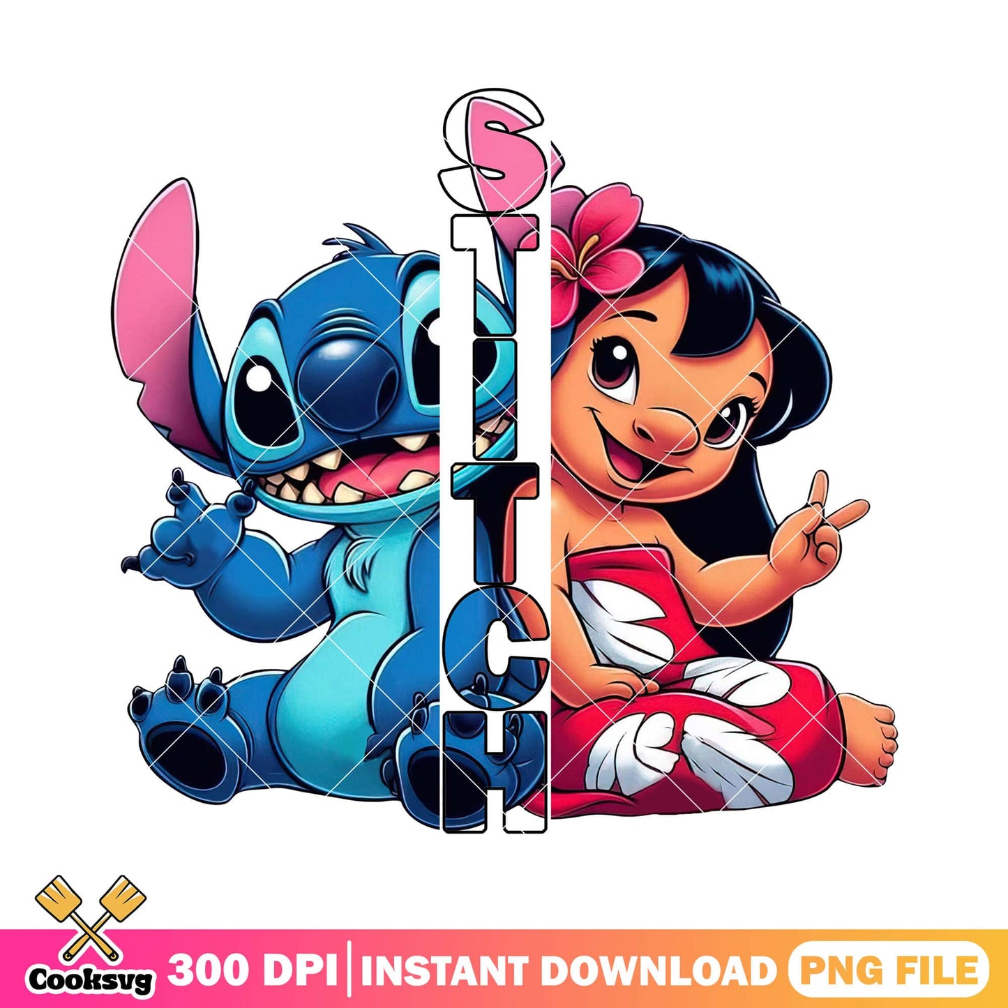 Lilo with stitch cute png design, lilo and stitch png, love stitch png