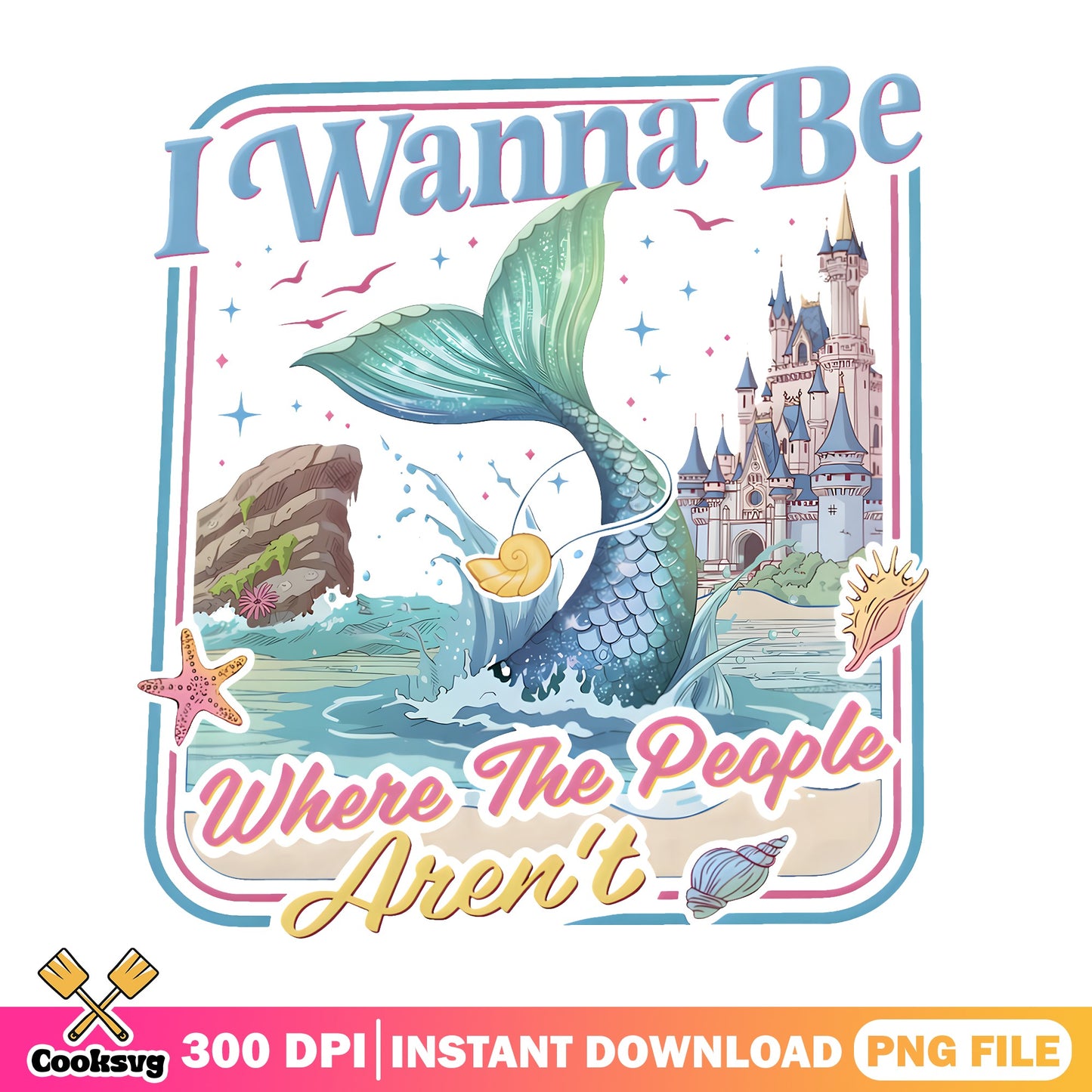 Little Mermaid PNG, I Wanna Be Where The People Aren't PNG, Disney PNG