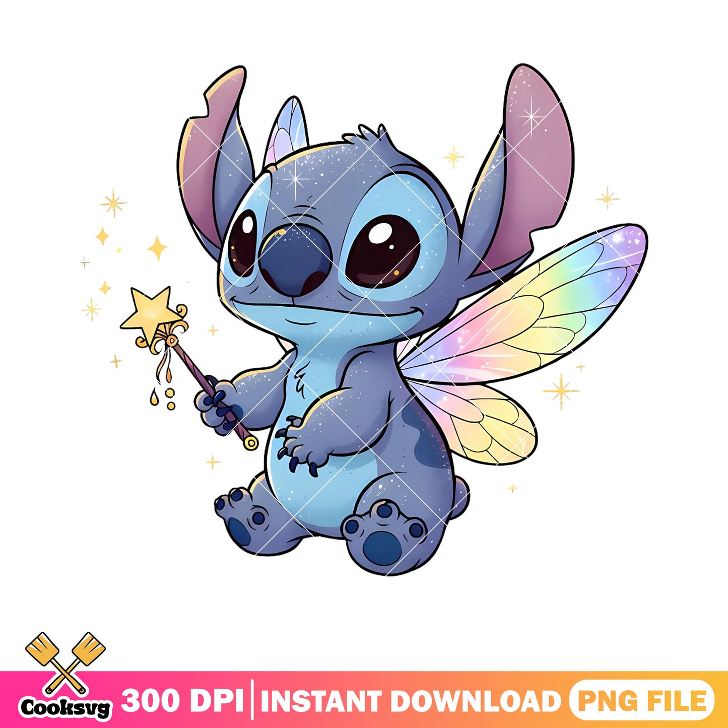 Little blue alien png, fairy wings png, happy halloween png