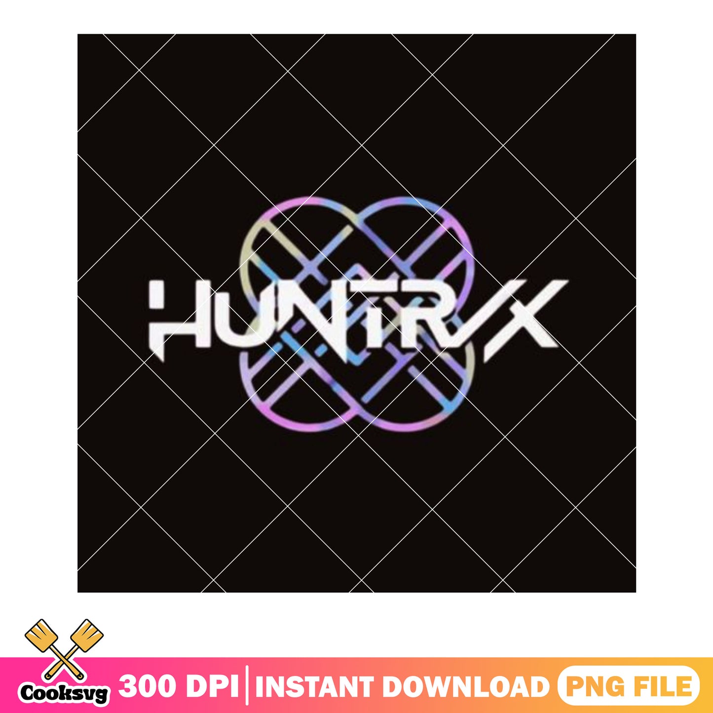 Logo black huntrix kpop png, background black png, logo black png