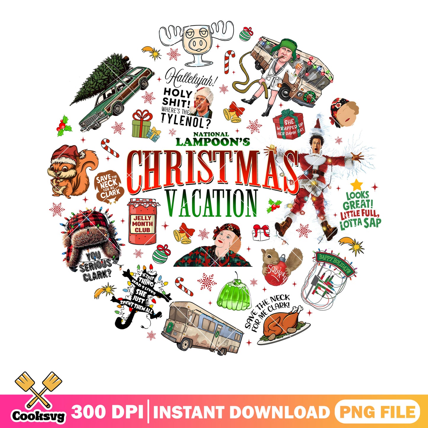 Looks great little full lotta sap png, clark griswold png, noel png