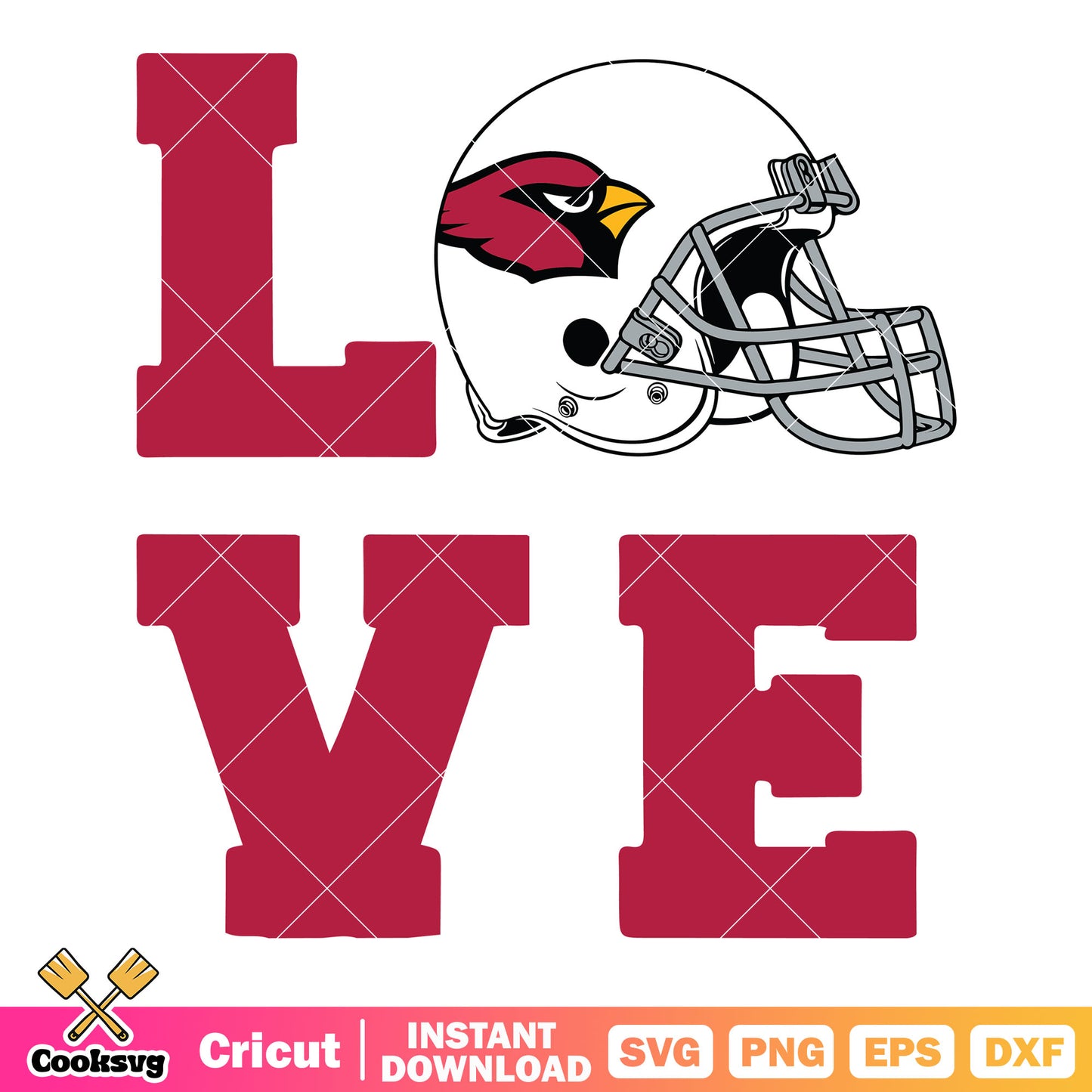Love and pansion arizona cardinals svg, nfl football team svg