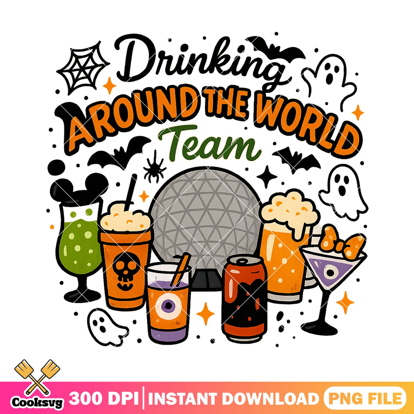 Love drinking tour png, spirit halloween png, disney drinks png