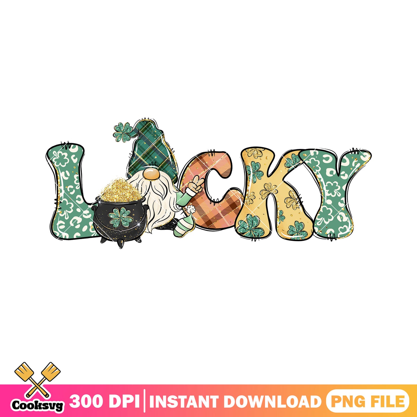 Lucky gnome png, irish gnome png, saint patrick day png