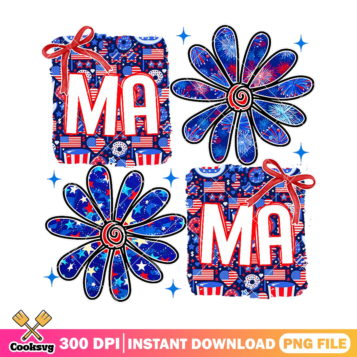 Mama america floral png, mama america png, mama floral png