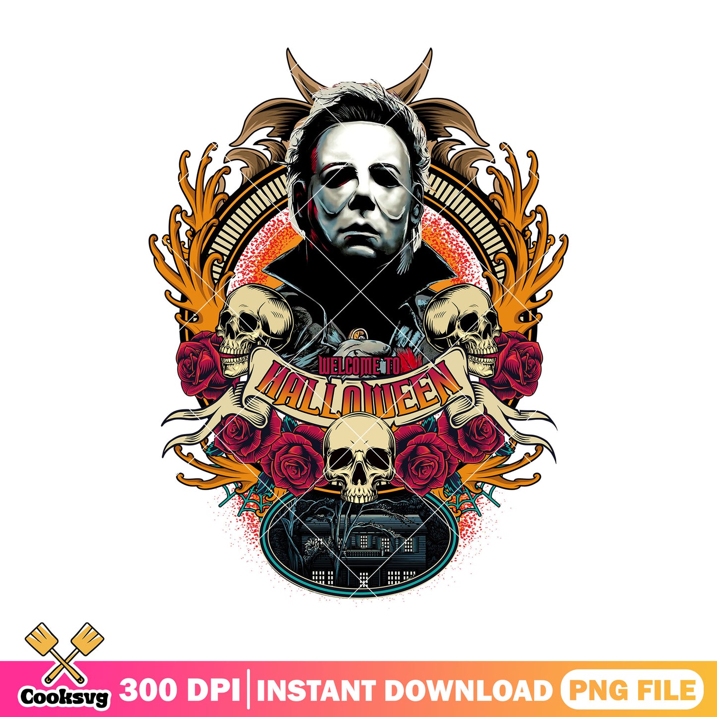 Micheal Myers design image png, halloween movie png, horror movie png