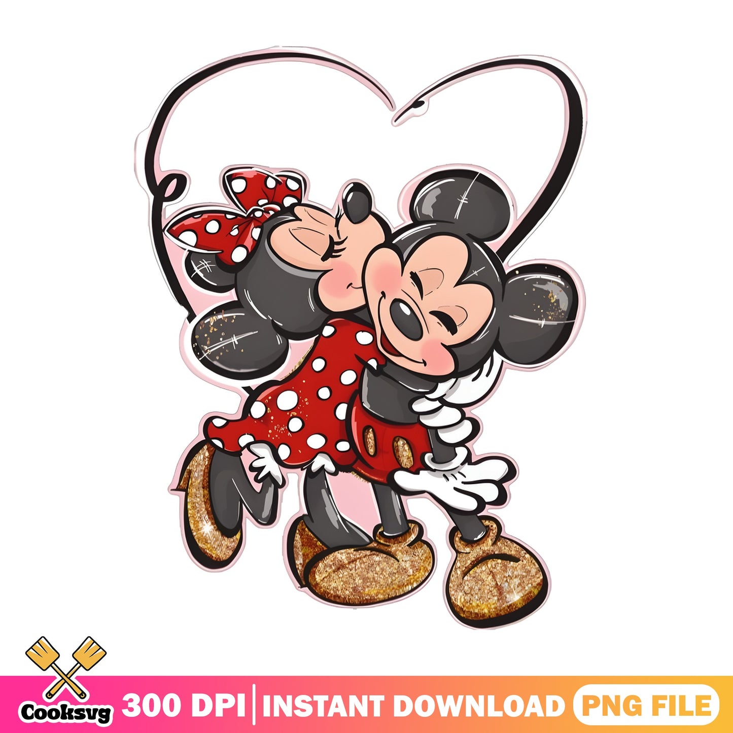 Mickey And Minnie Valentine PNG, Disney Couple PNG, Valentine PNG