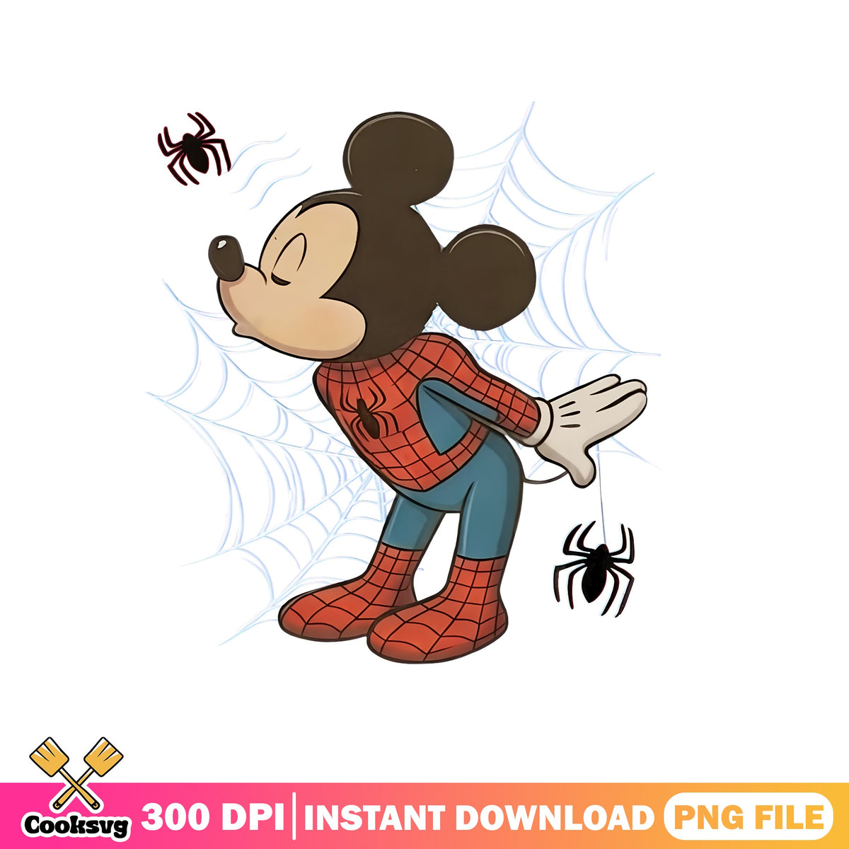 Mickey spider hero png, Mickey spider suit png, Disney halloween png