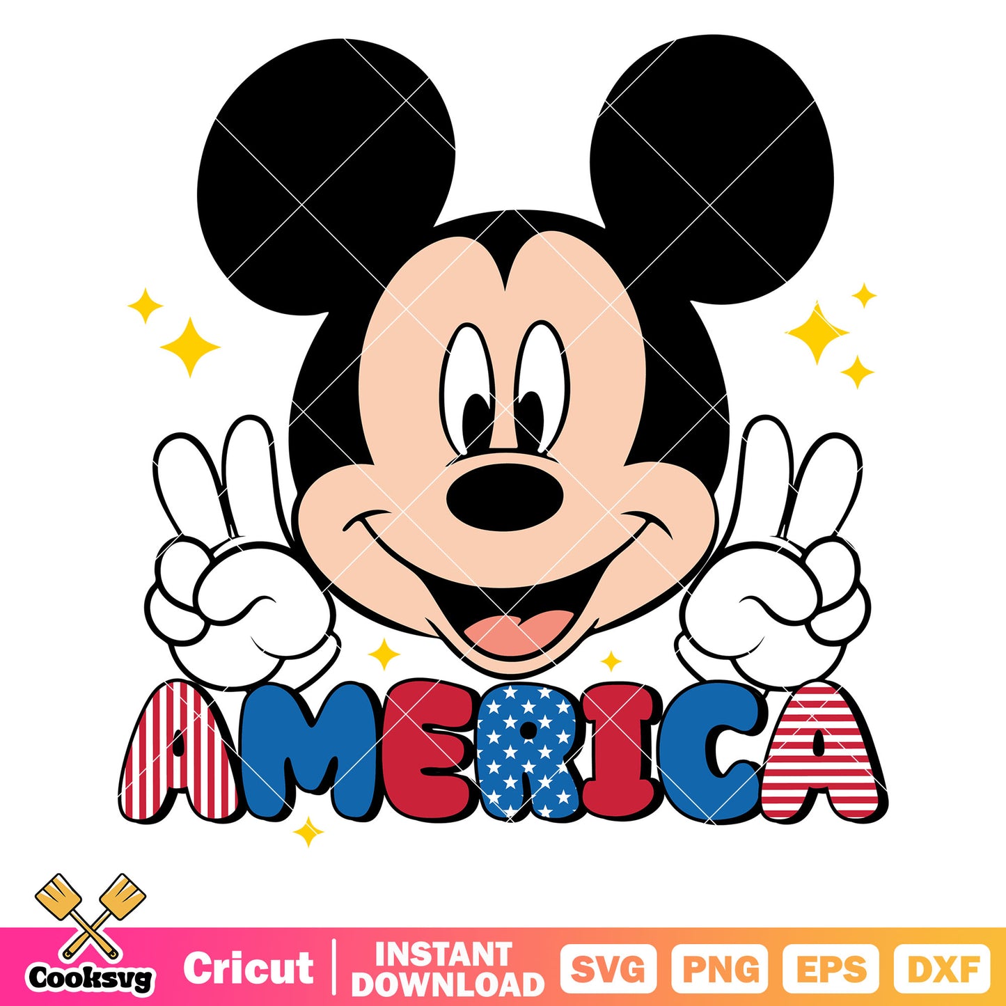 Mickey america 4th of july svg, 4th of july mickey svg, disney 4th of july svg