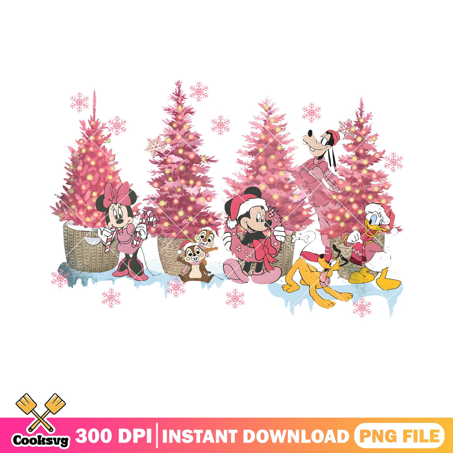 Mickey and friends christmas tree png, christmas tree png, donald duck png