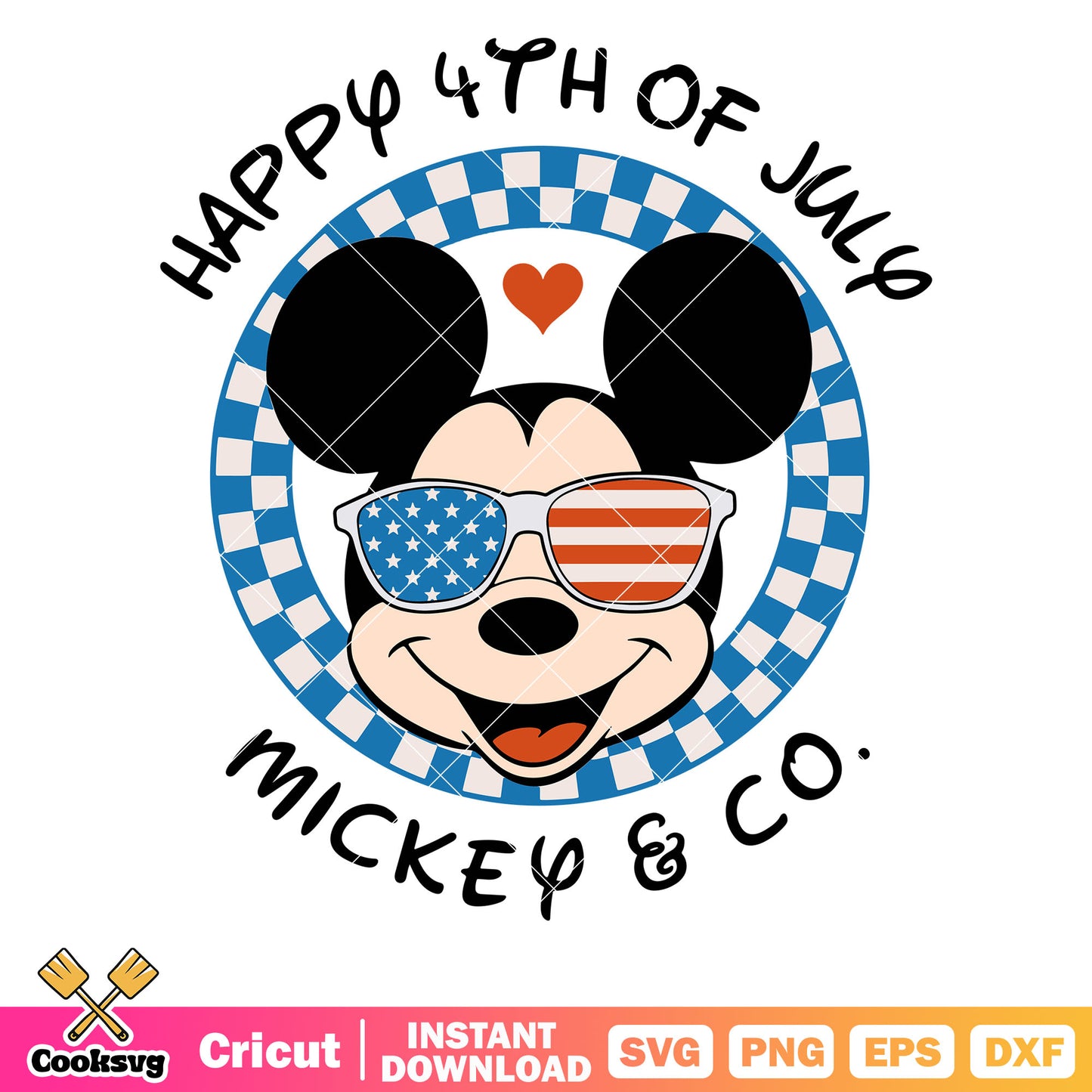 Mickey co happy 4th of july svg, mickey and co svg, disney 4th of july svg