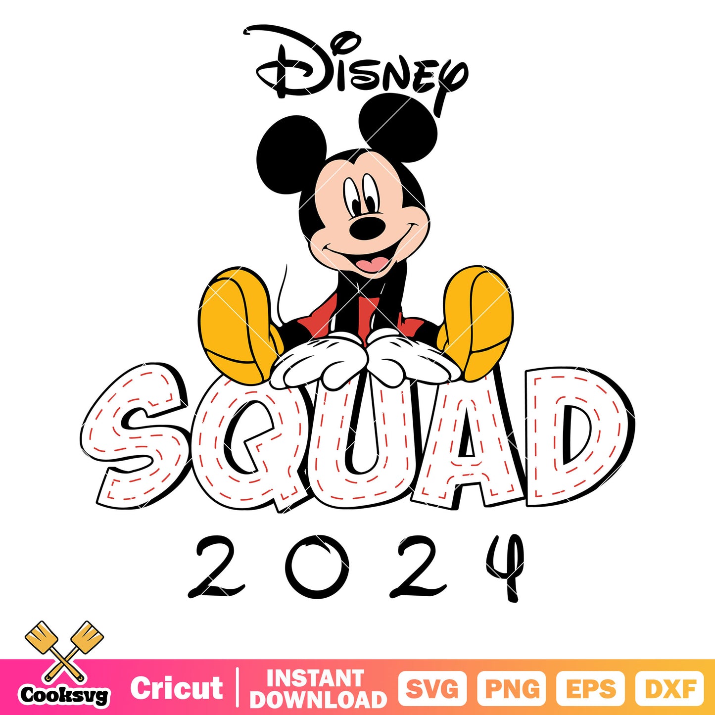 Mickey disney squad 2024 svg design, disney squad svg
