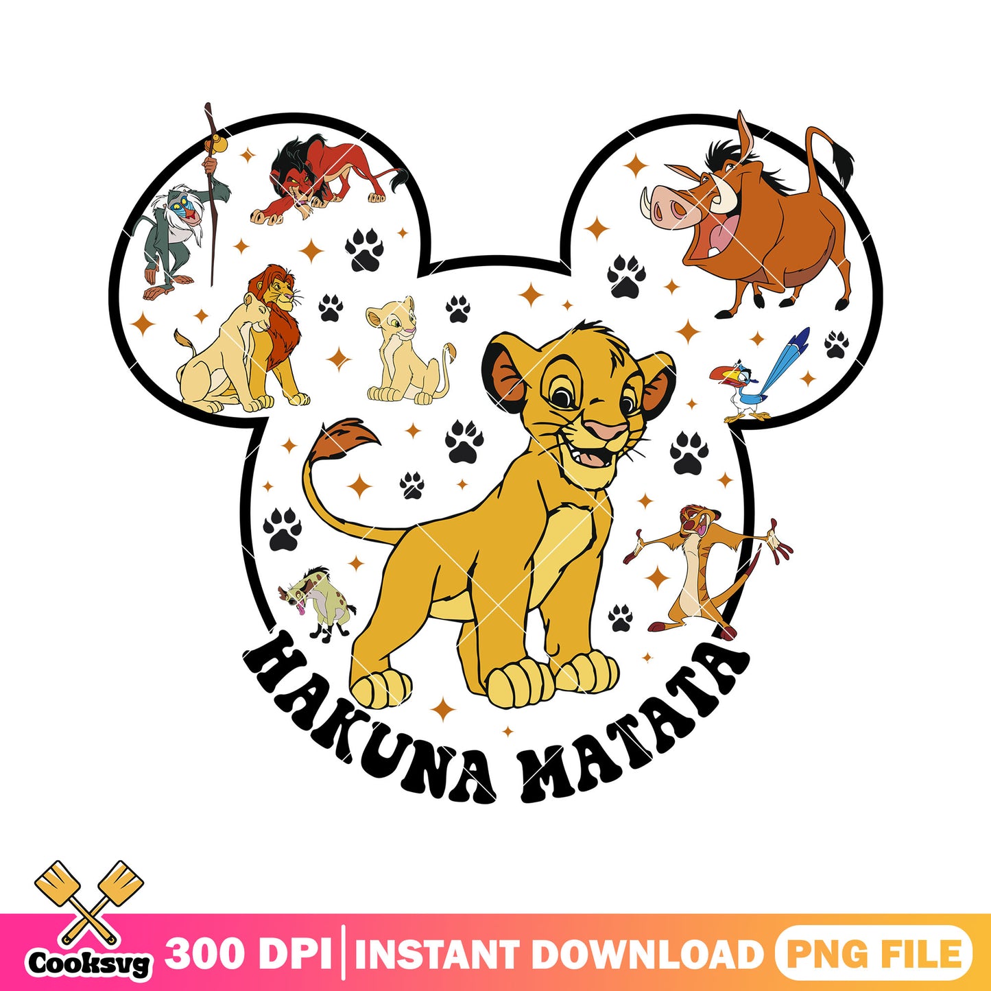 Mickey head hakuna matata png, mickey head png, simba disney png