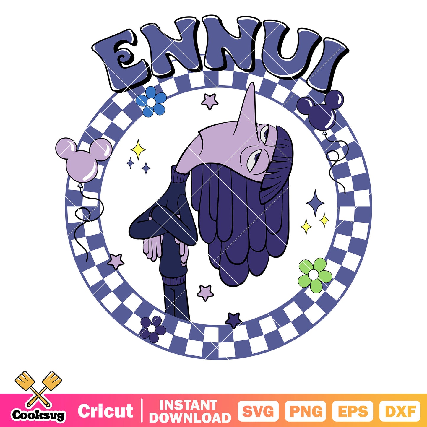 Mickey inside out embarrassment svg, inside out 2 ennui svg