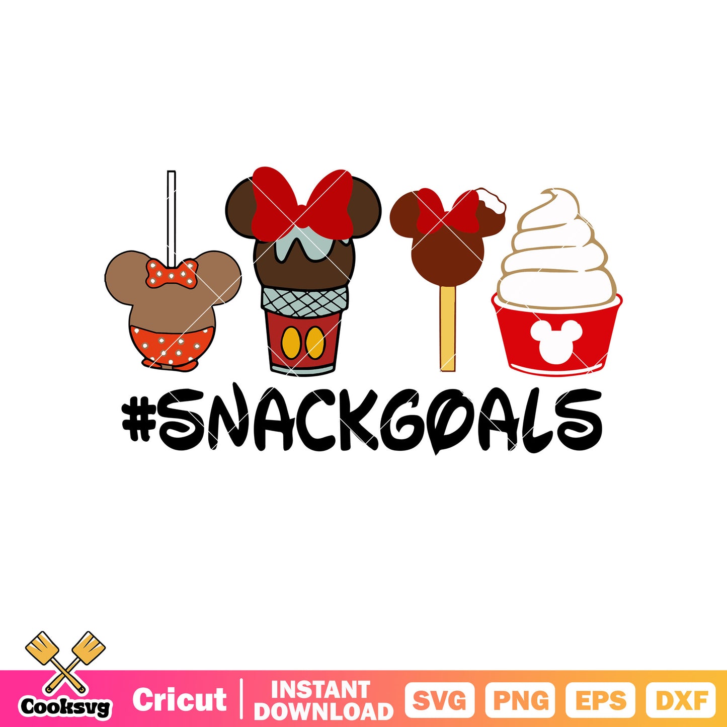 Mickey mouse christmas snackgoals svg
