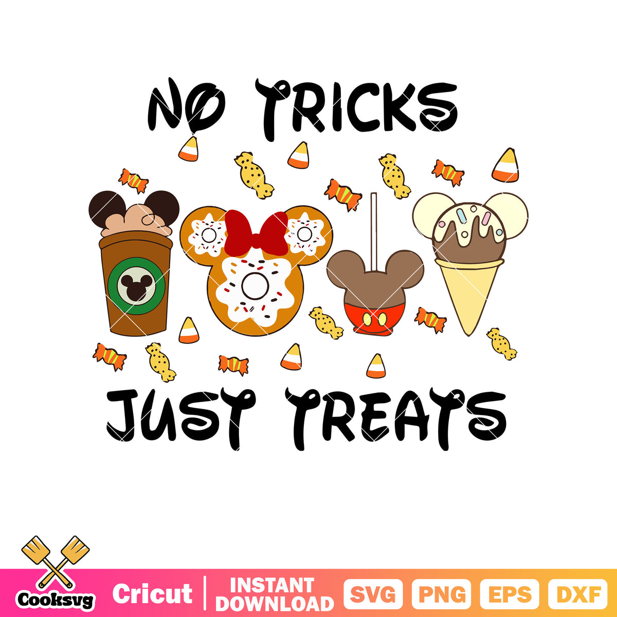 Mickey no tricks just treats svg