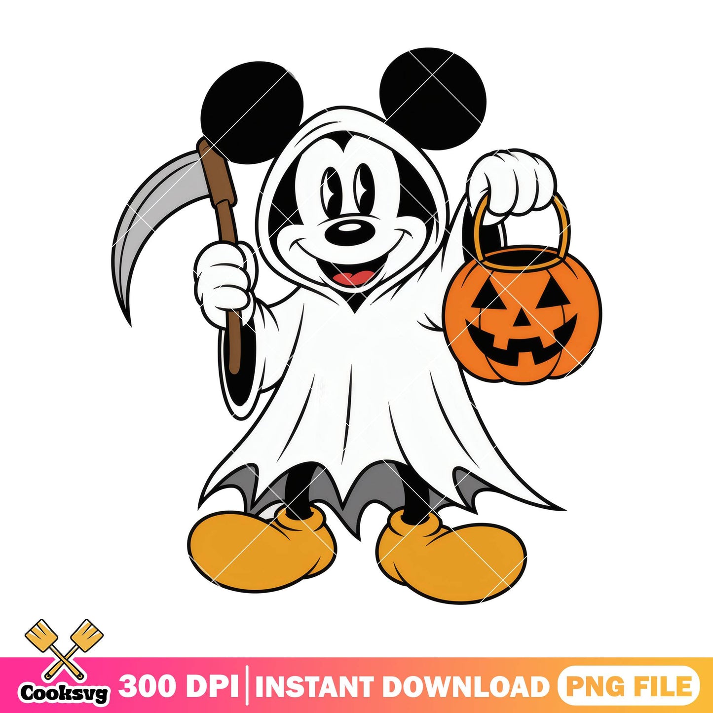 Mickey soul reaper clothes png, halloween candy png, disney plus png
