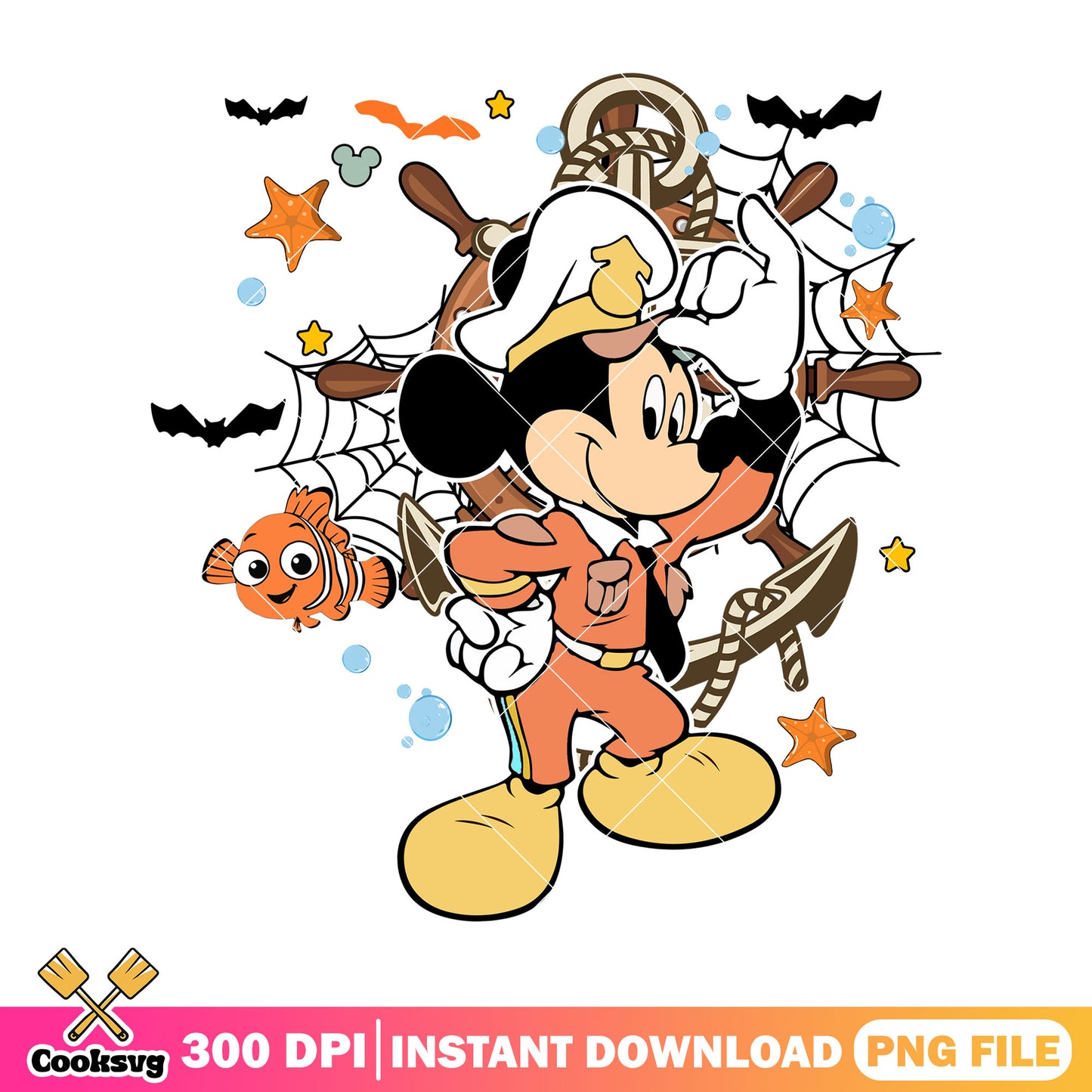 Mickey spooky ocean png, mickey mouse png, mickey disney png