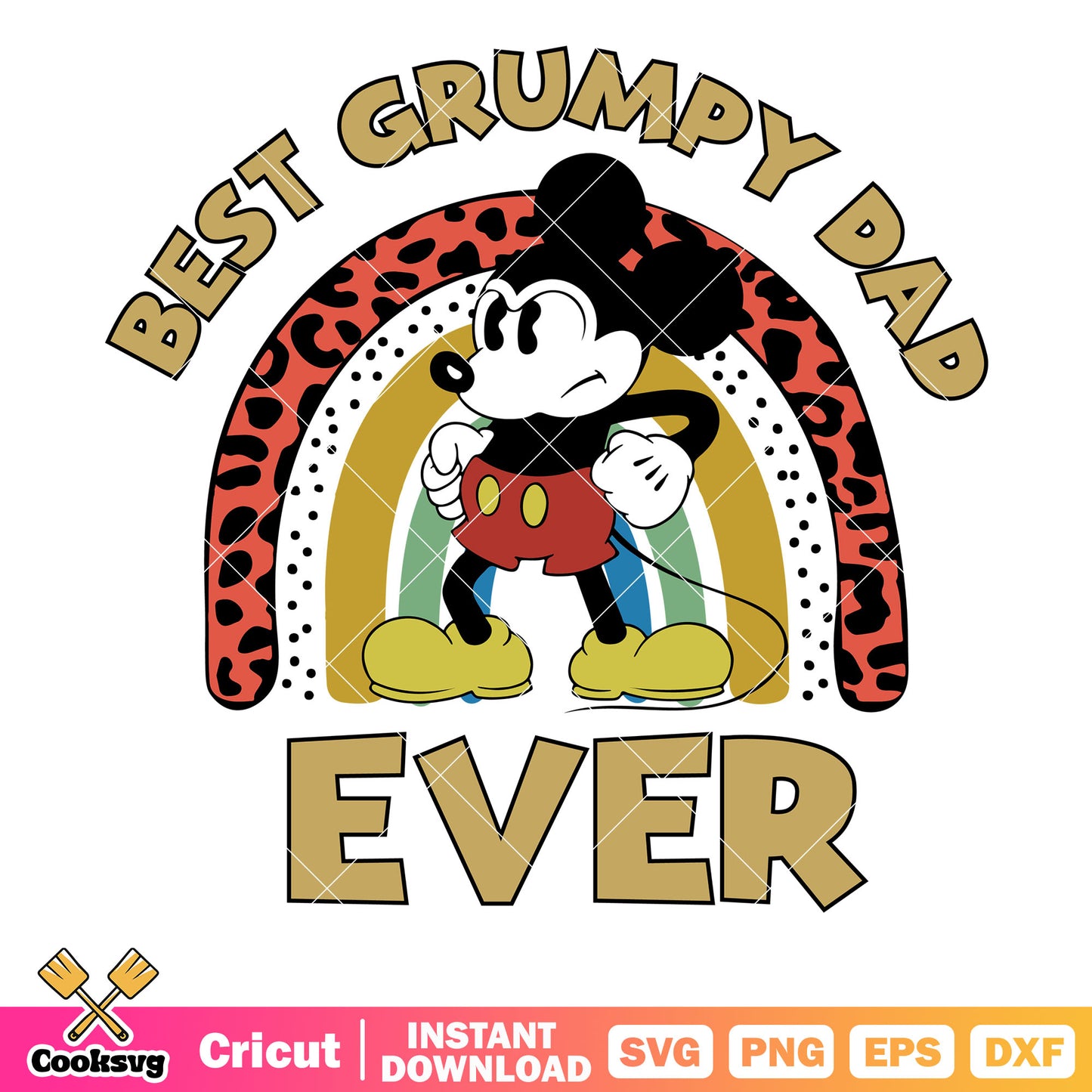 Mickey vintage best grumpy papa ever svg, best dad ever svg, mickey vintage svg