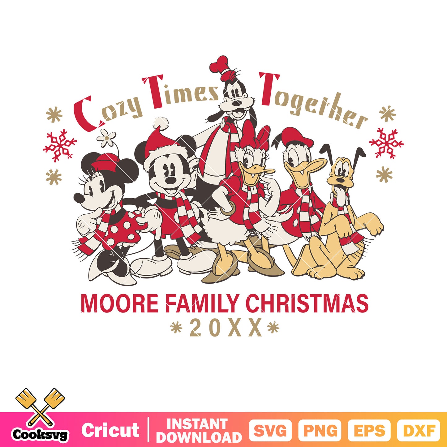 Mickey vintage cozy time together svg