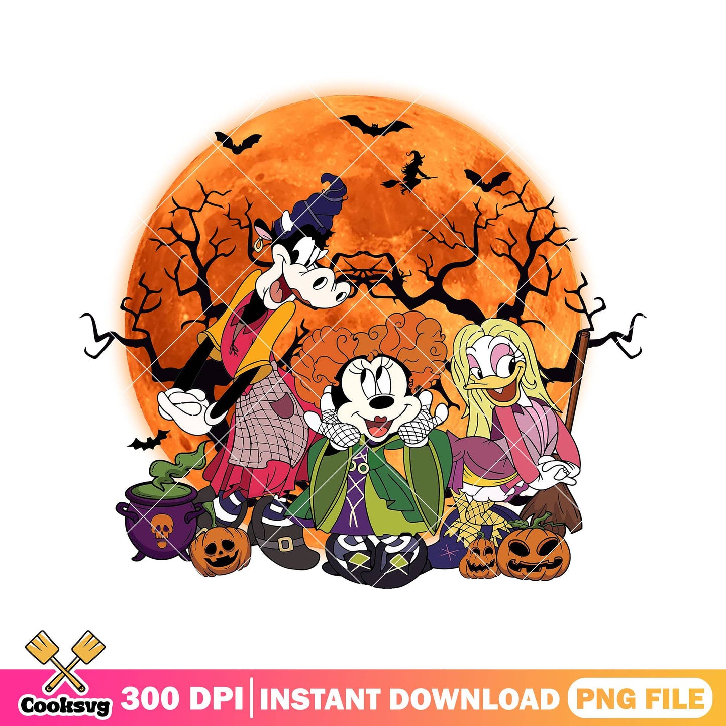 Mickey x hocus witch png, hocus pocus witches png, mickey mouse png