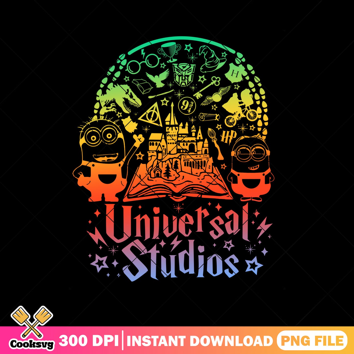 Minion universal studios design png, minions movie png, universal studios png