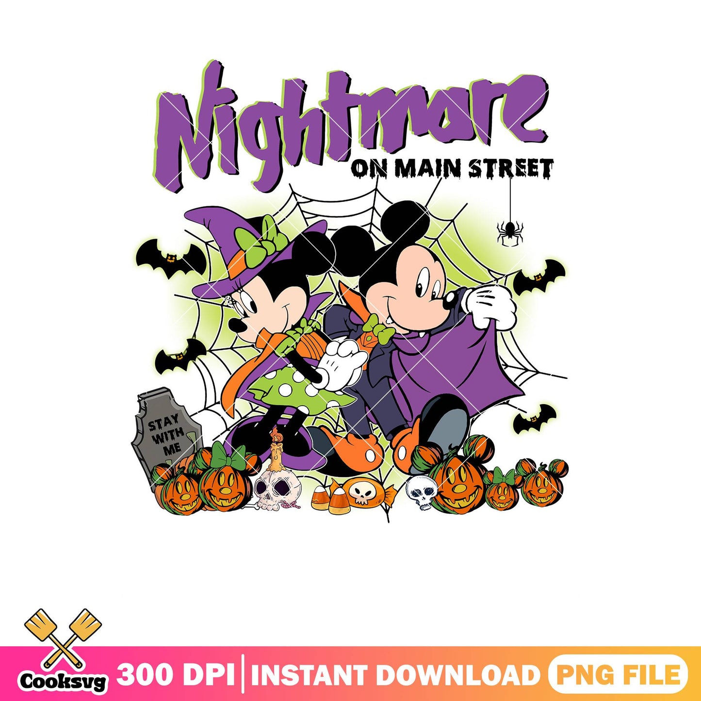 Minnie and mickey horror outfit png, disney art png, halloween idea png