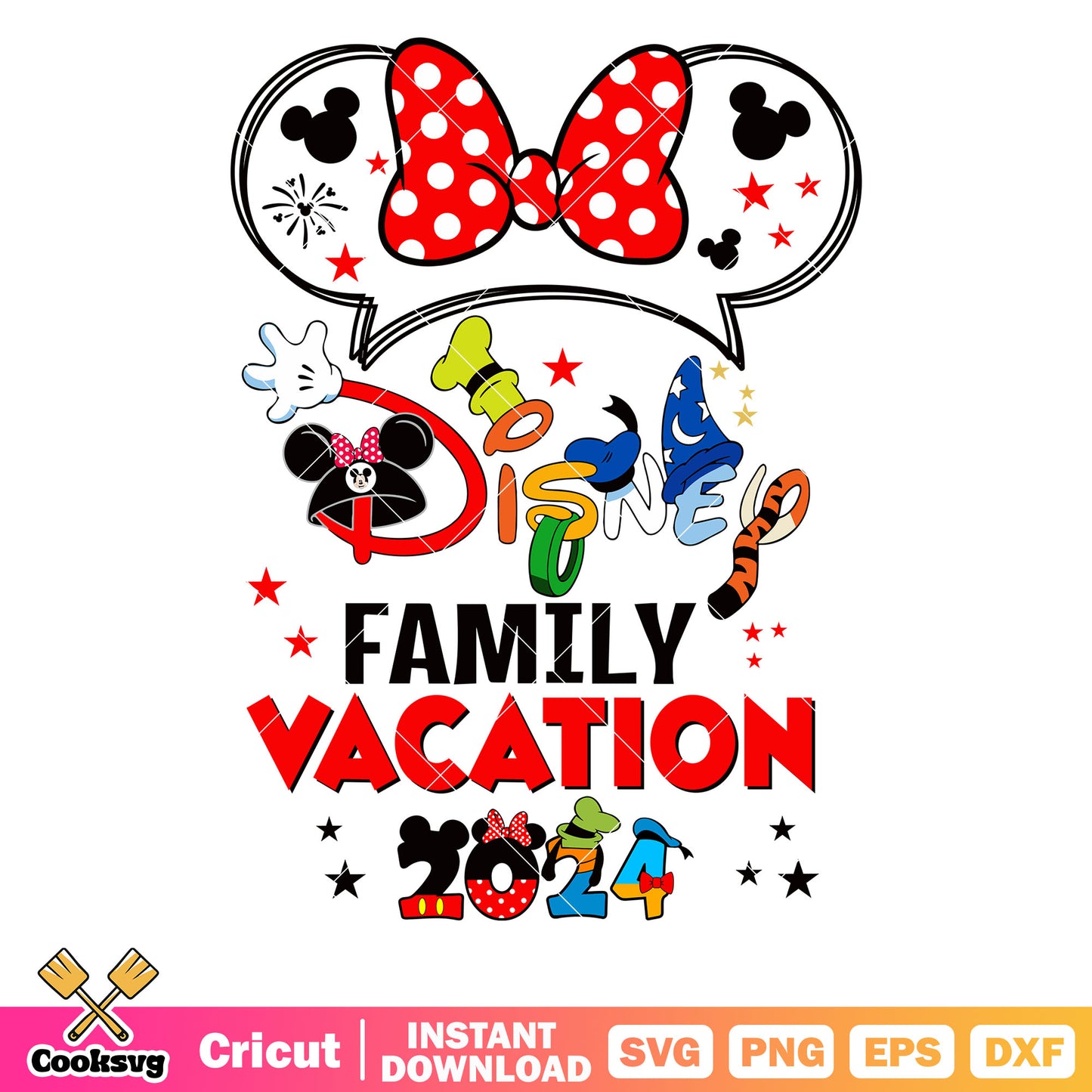 Minnie disney family vacation 2024 svg, family disney vacation shirts svg