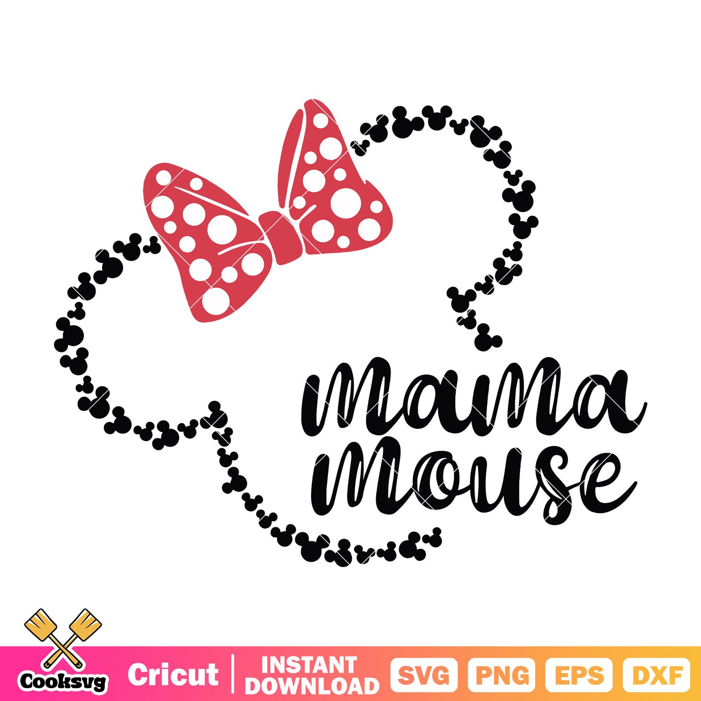 Minnie disney mama mouse svg, disney mama svg, disney mickey svg