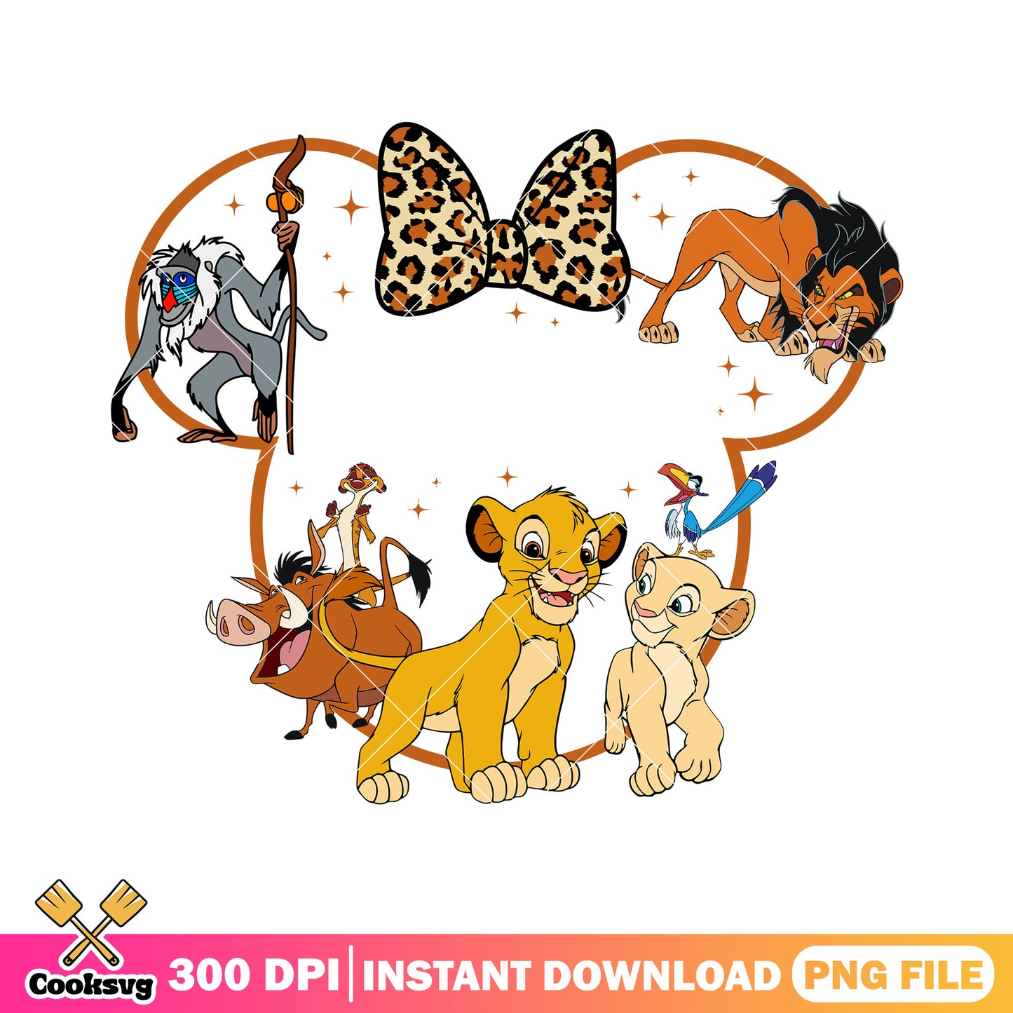 Minnie head and simba friends png, simba friends png, mufasa lion king png