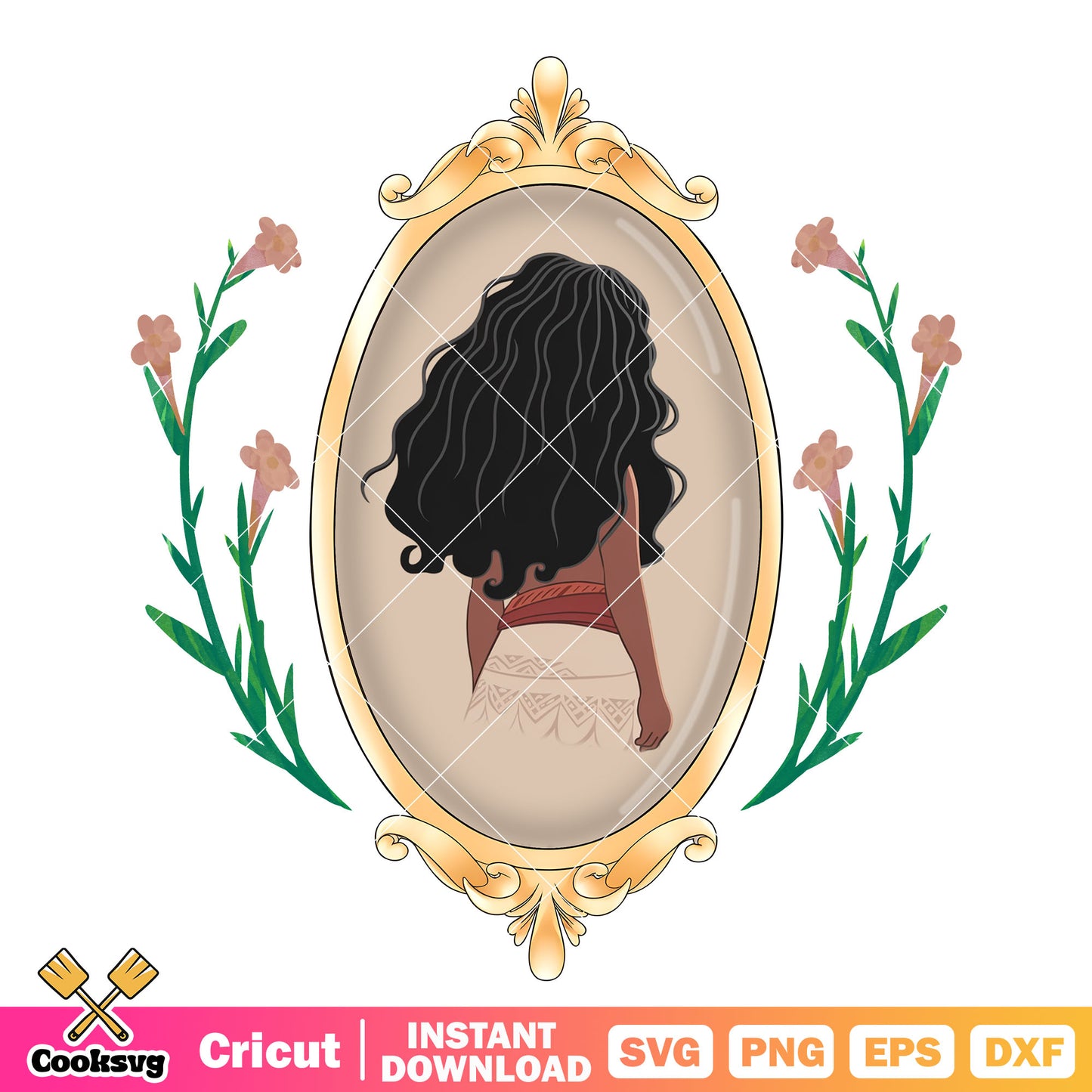 Moana princess back and disney mirror png, moana princess png