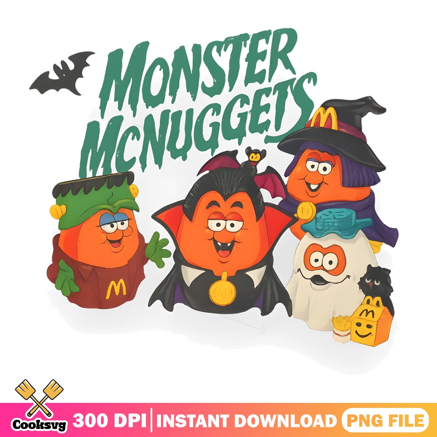 Monster McNuggets Halloween PNG, McDonalds Halloween PNG, Spooky PNG