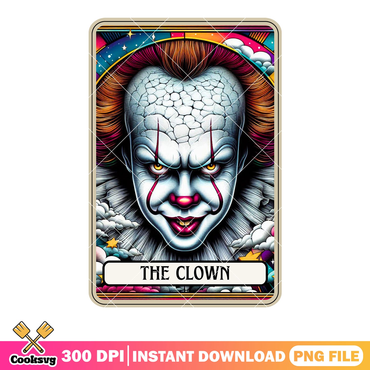 Monster penny wise png, magic cloud png, art the clown png