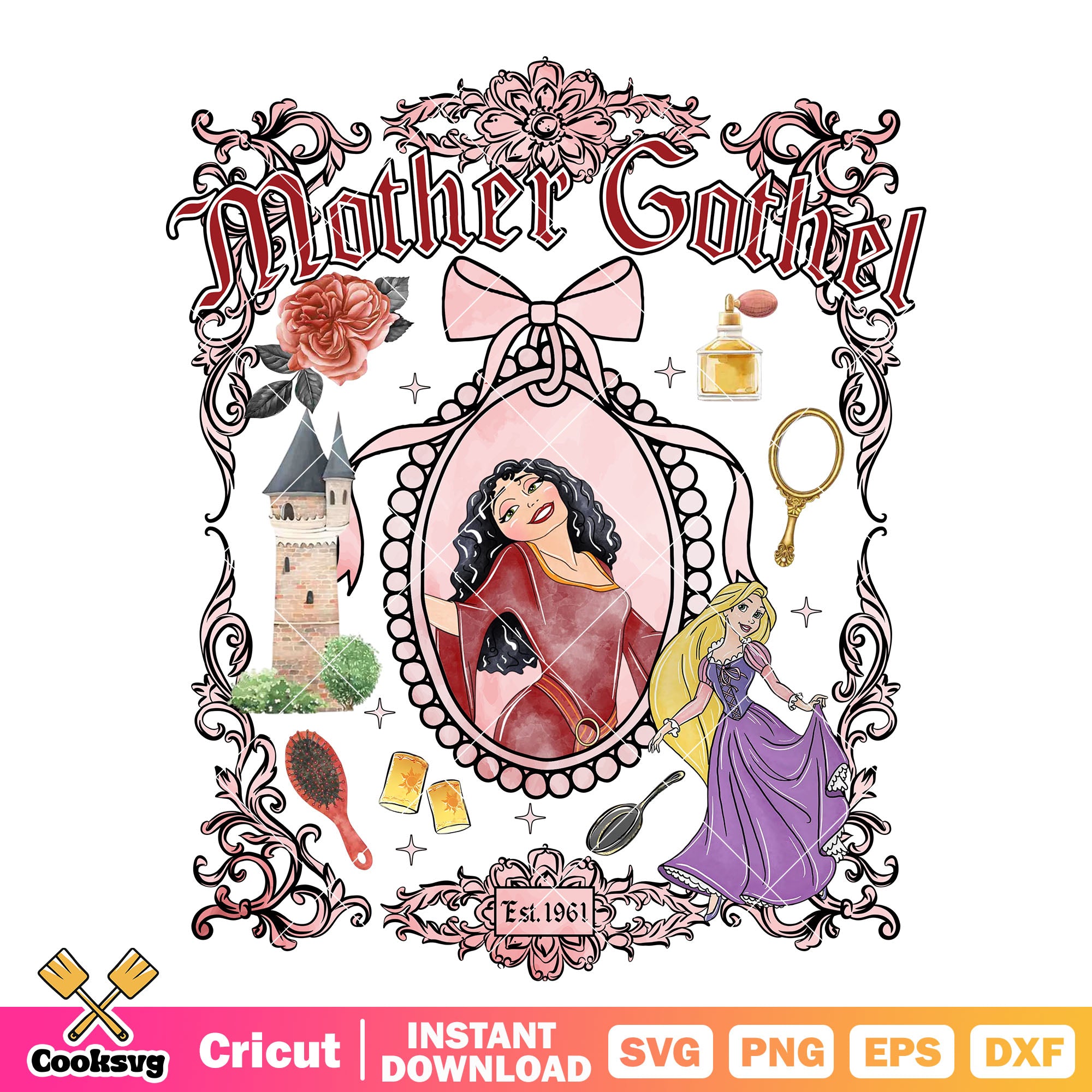 Mother Gothel Disney Bow Tie Mirror Png Mother Gothel Png Cooksvg mother-gothel-disney-bow-tie-mirror-png-mother-gothel-png-cooksvg