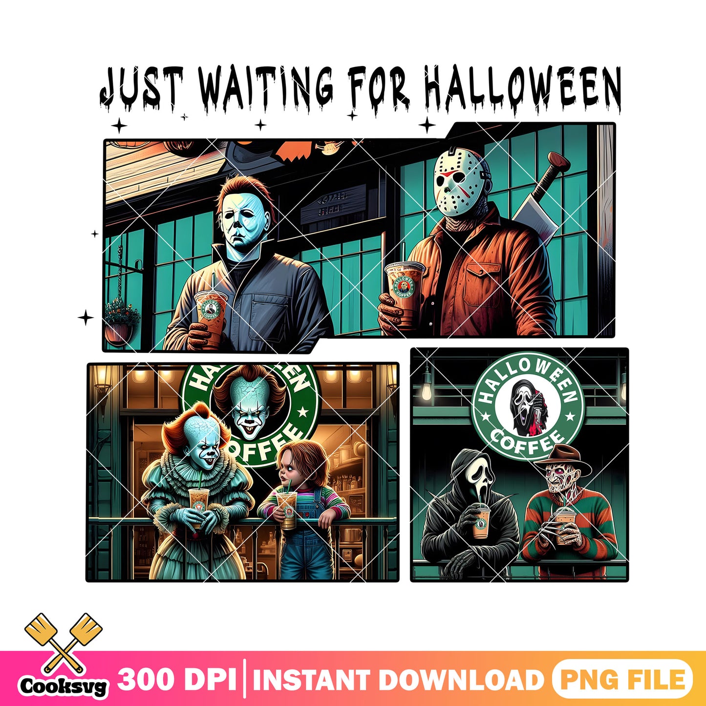 Murderers drinking design png, halloween day png, murderer horror png