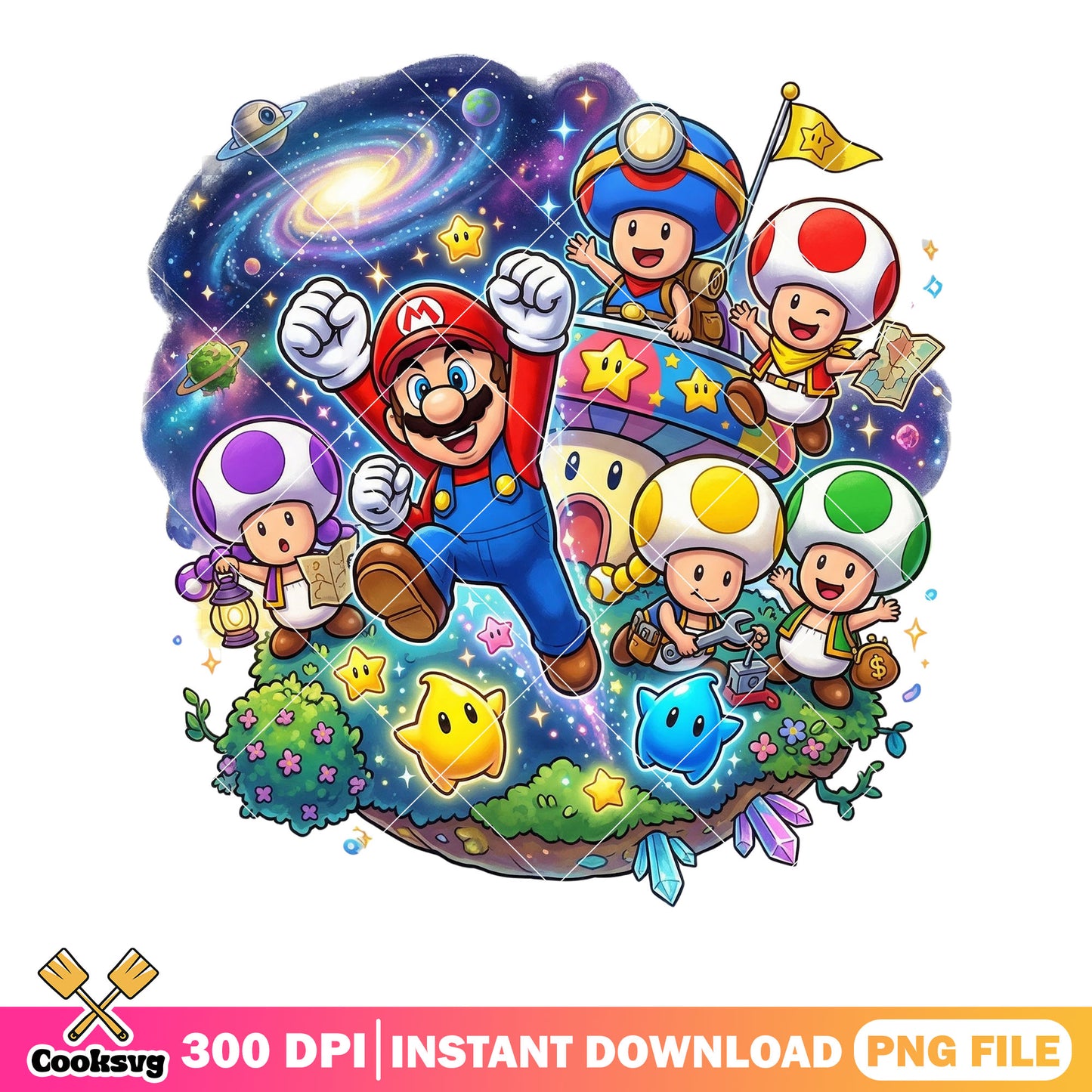 Murshroom mario toad vibes png, toad mario png, nintendo galaxy png