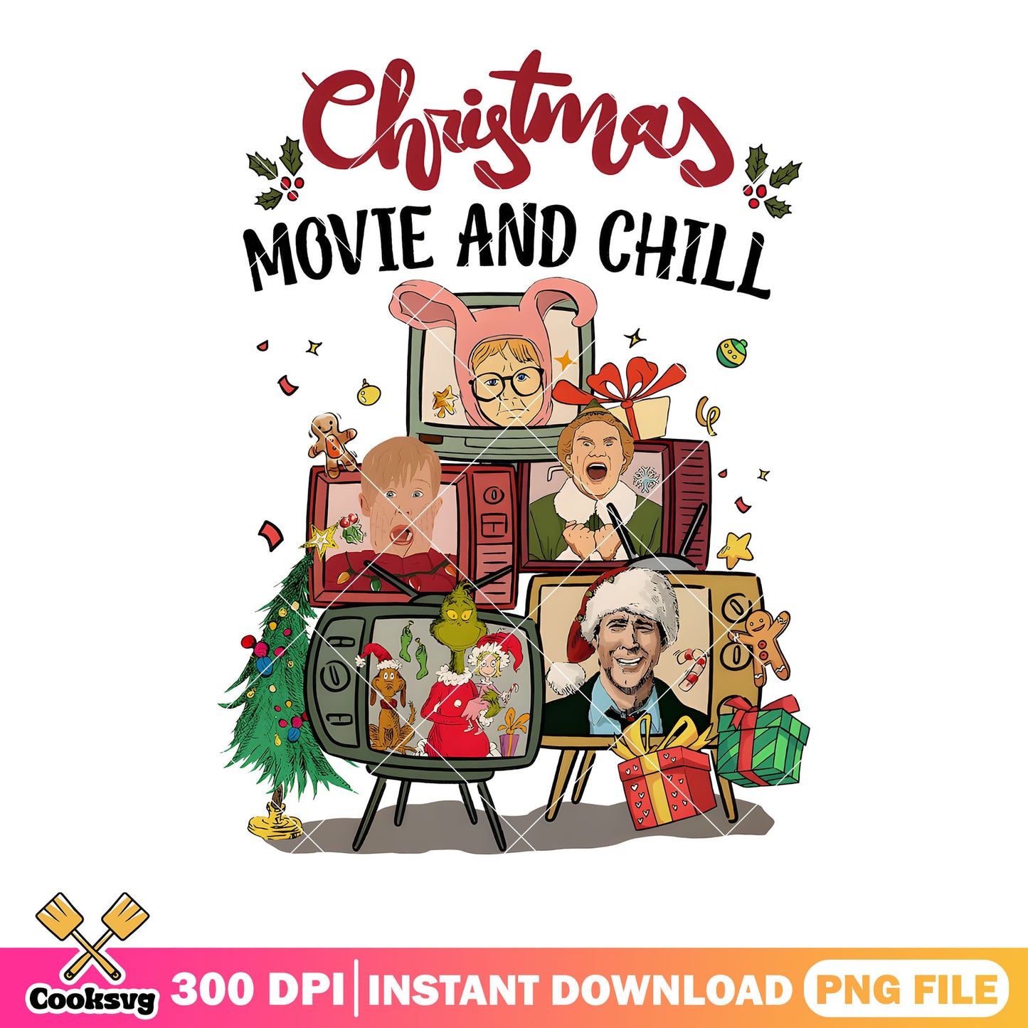 My christmas night all movie png, christmas gifts png, buddy the elf png