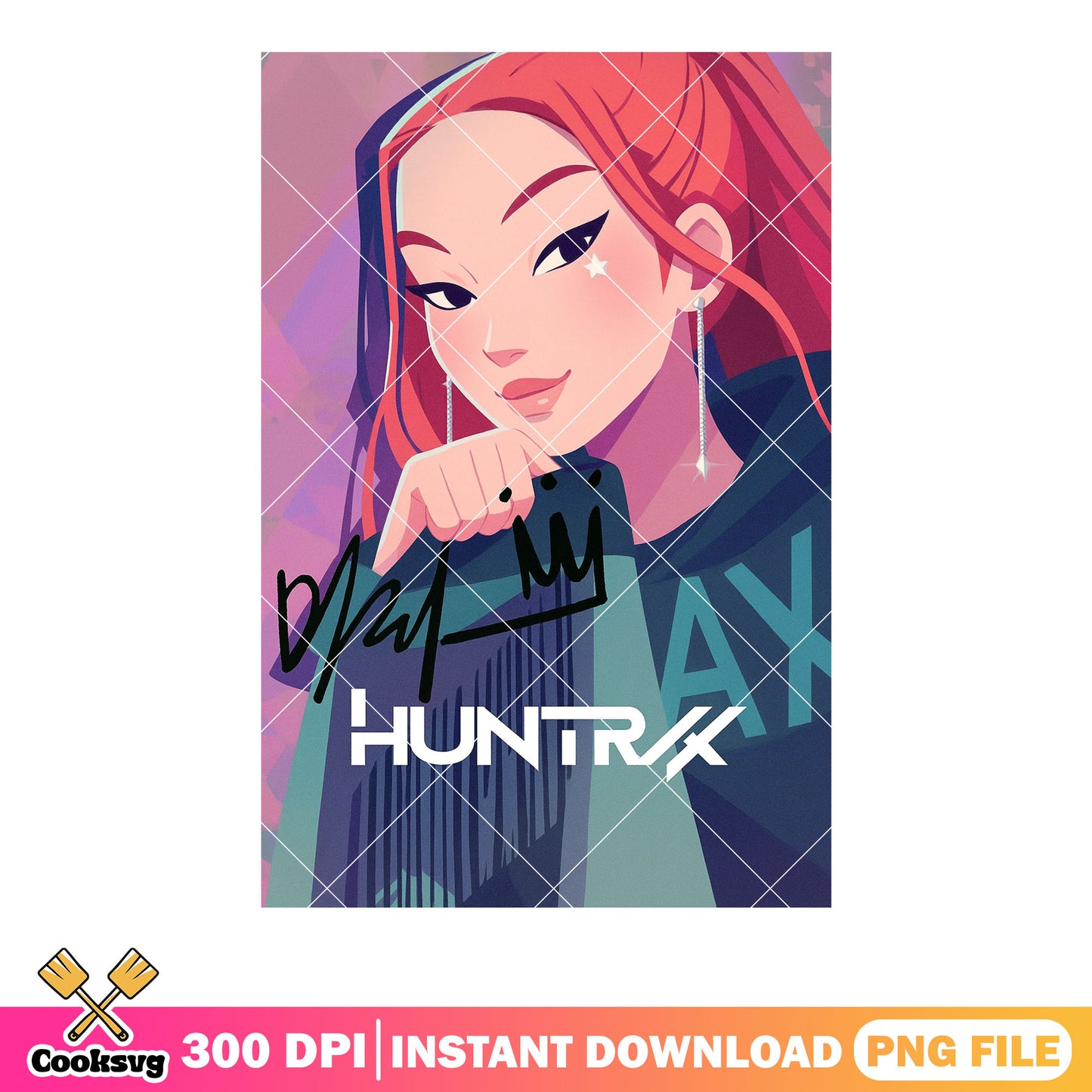My mira signature kpop png, huntrix movie png, kpop demon hunters png