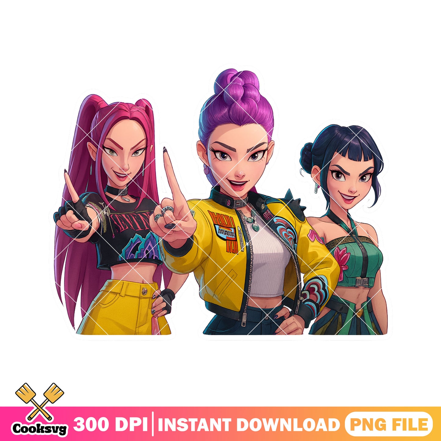 Nah pose huntrix png, kpop netflix png, huntrix netflix png