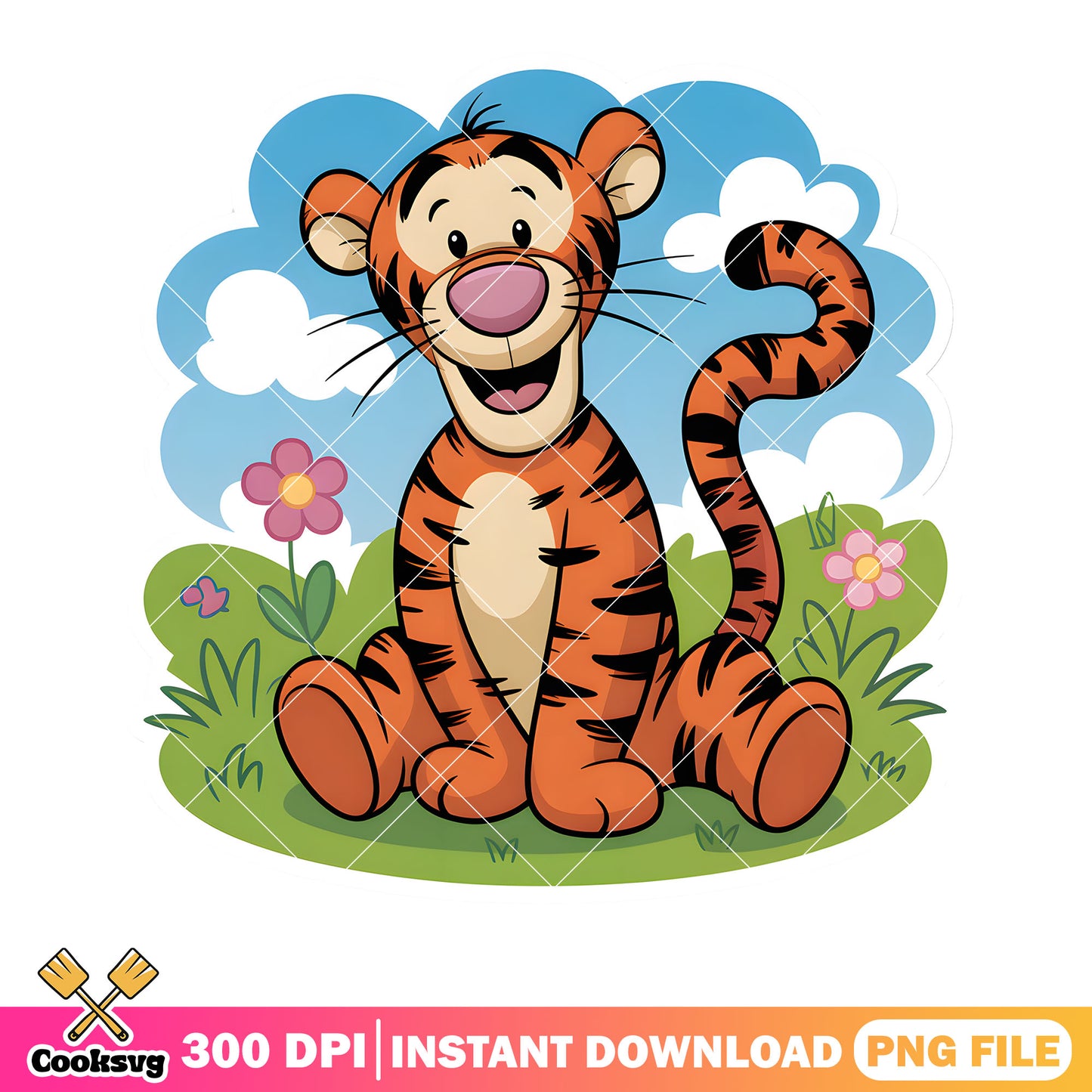 Naive tigger poster png, disney winnie pooh png, disney tigger png