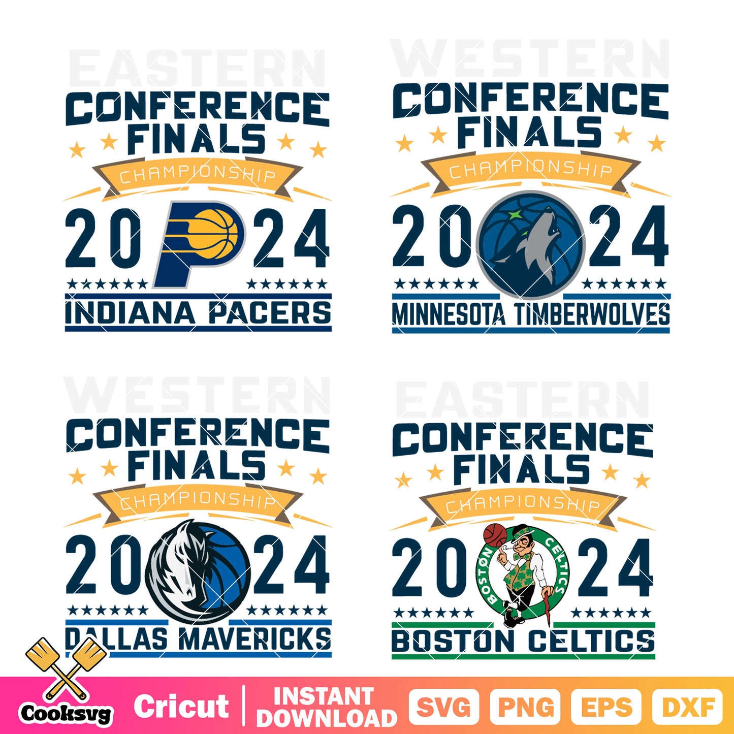 Nba 2024 conference finals championship bundle svg, nba svg