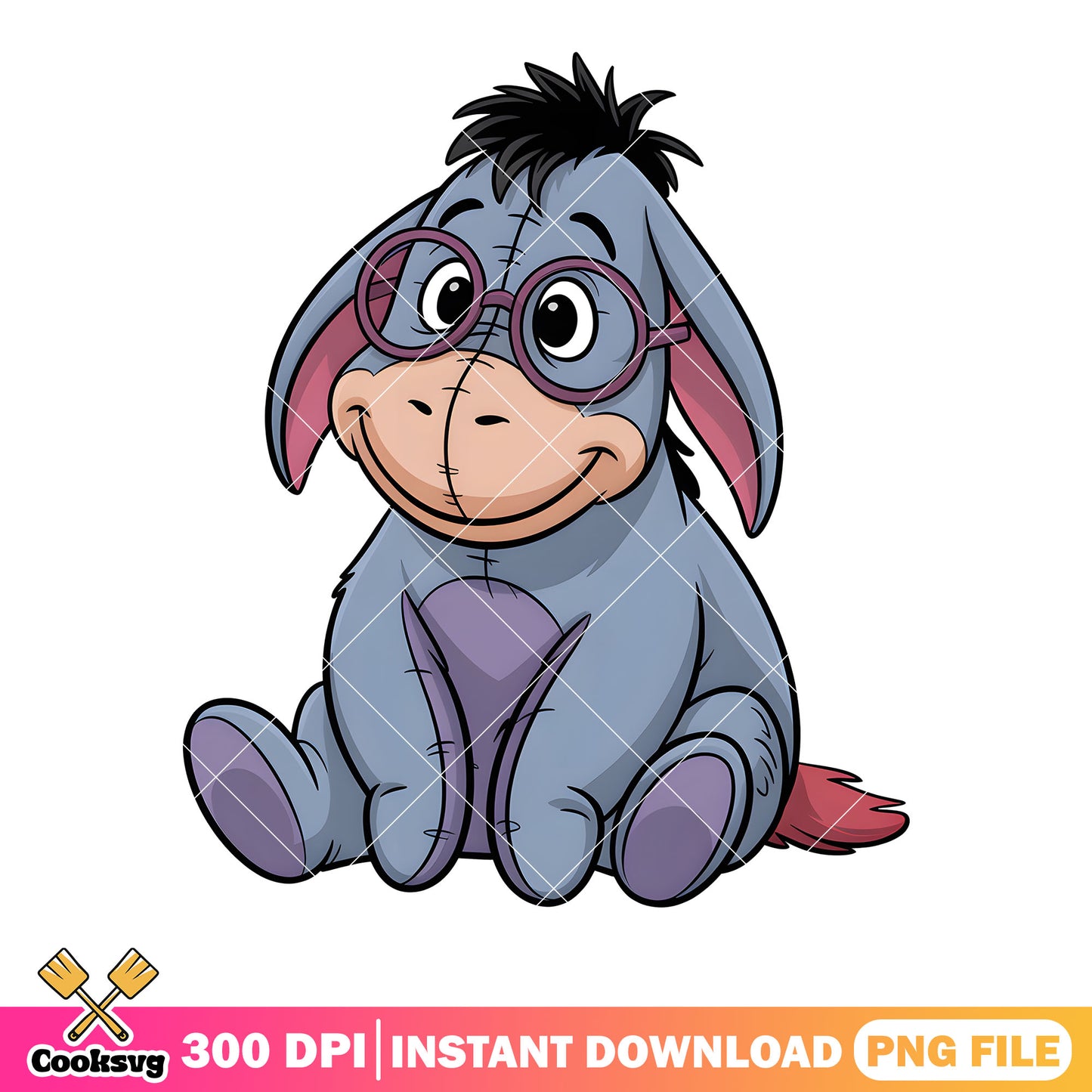 Nerd eeyore png, pooh movies png, winnie the pooh eeyore png