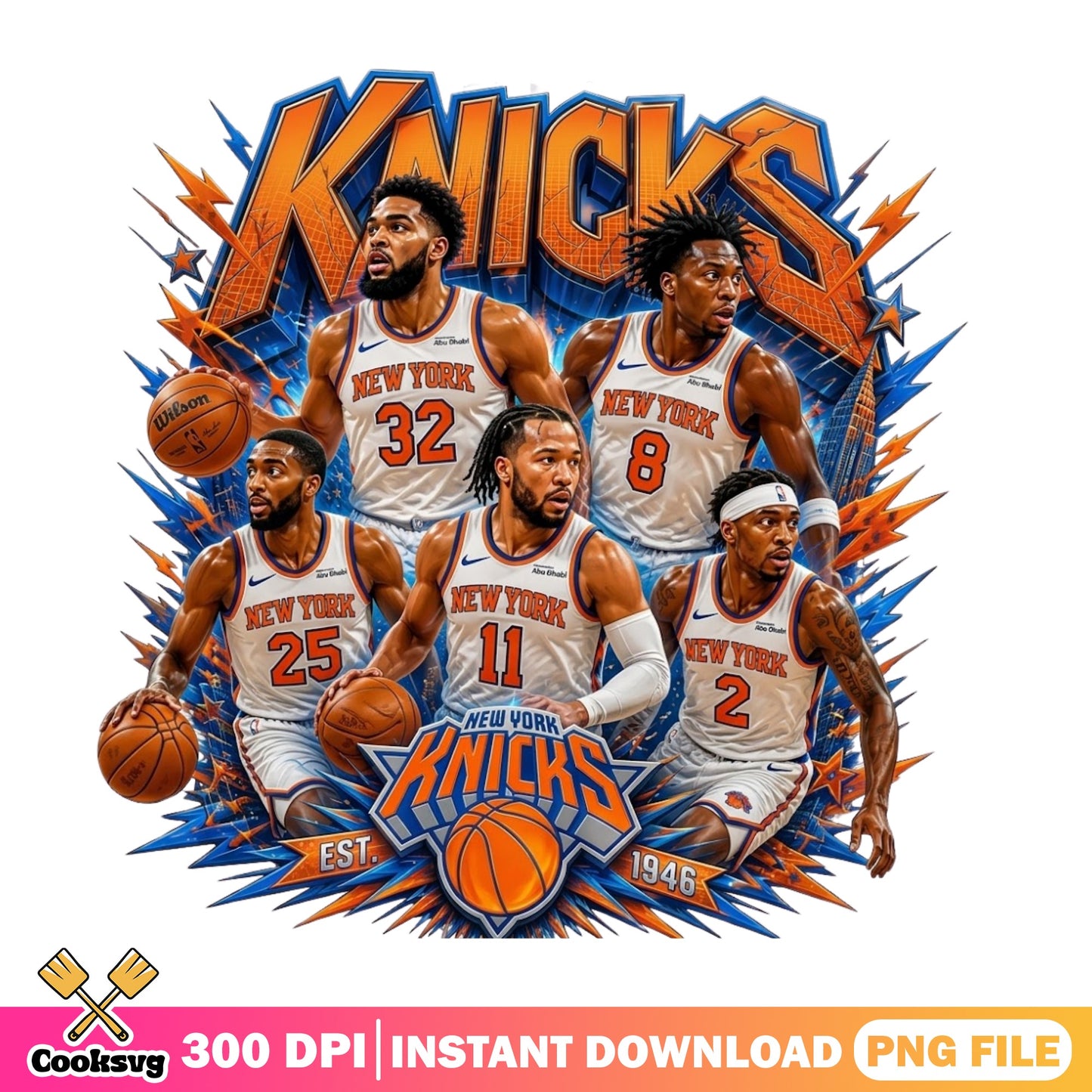 New York Knicks Basketball Team PNG, NBA Knicks PNG, Sports PNG