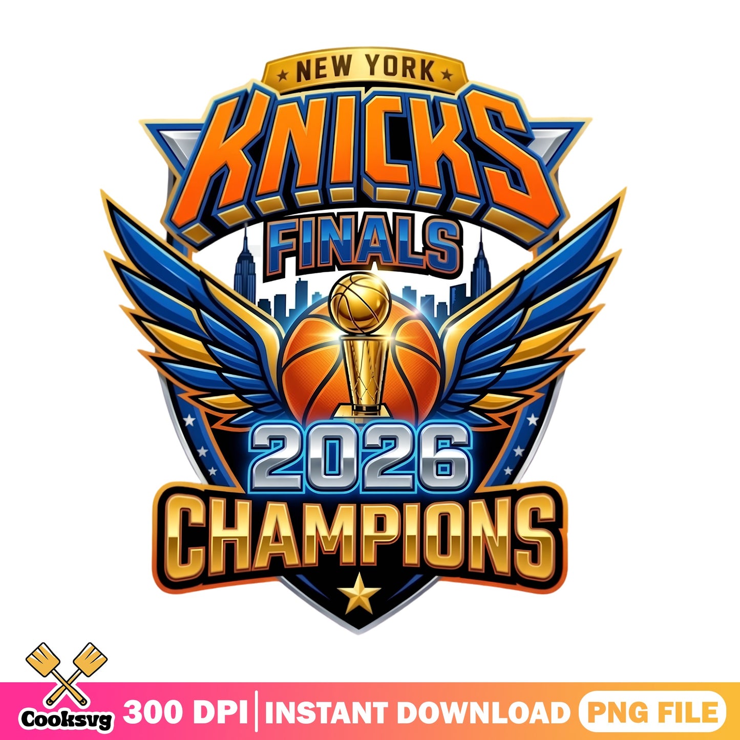 New York Knicks Finals 2026 Champions PNG, NBA Basketball PNG, Knicks PNG