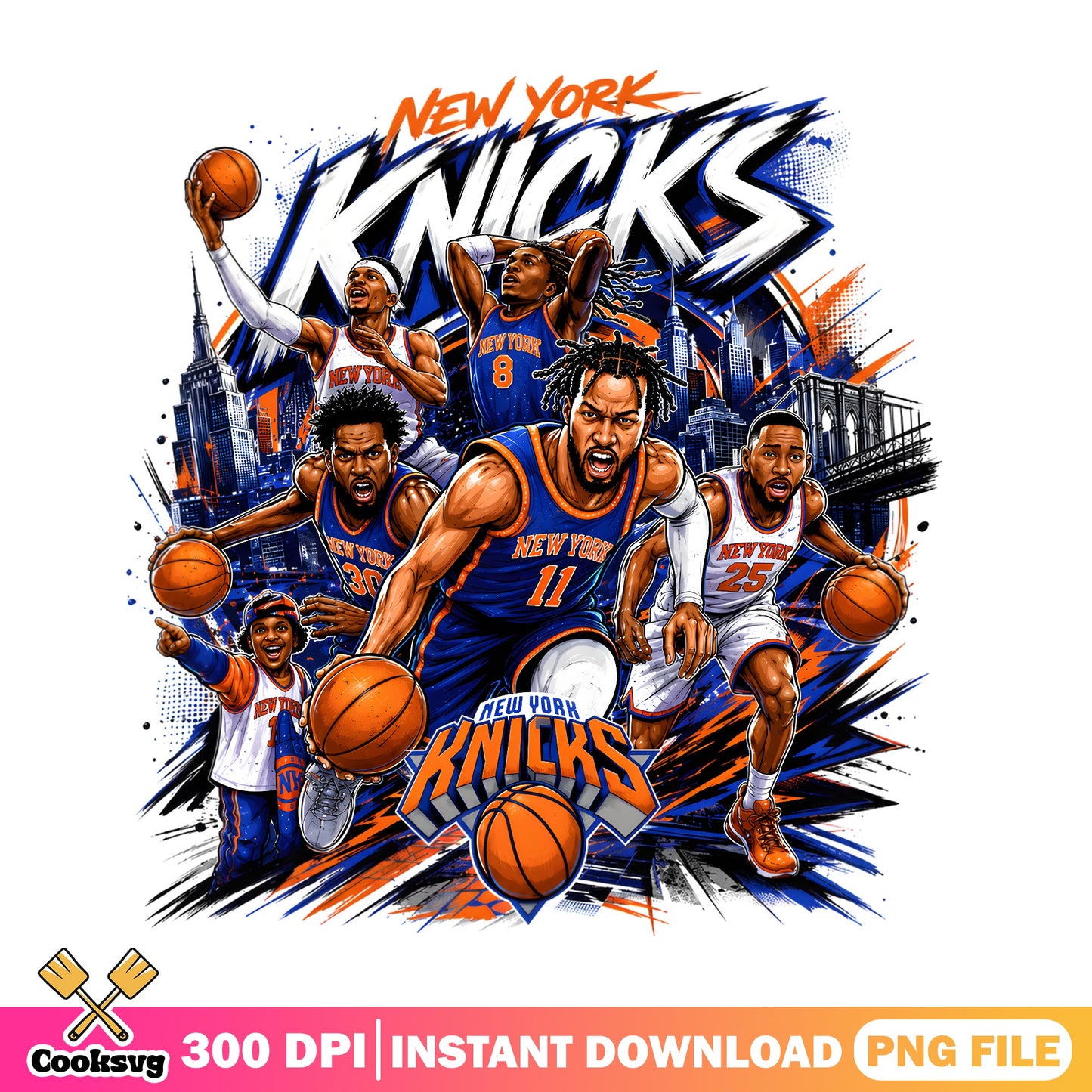 New York Knicks NBA Basketball PNG, Knicks Team PNG, Basketball PNG